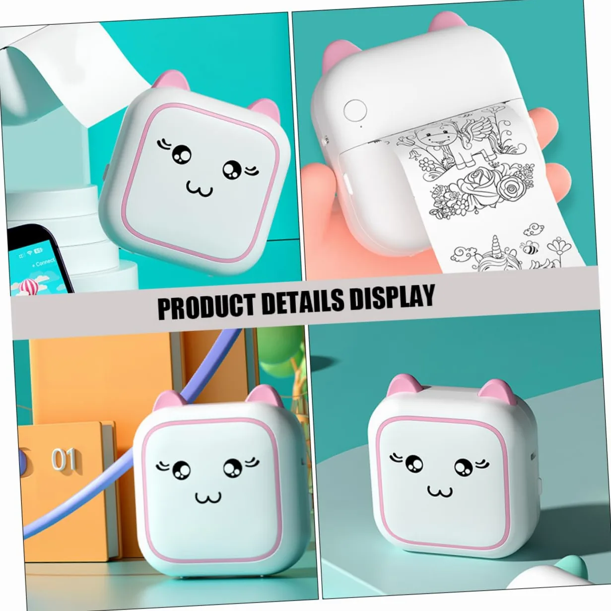 DOITOOL Stampante Etichette Portatile Mini Termica Tascabile Wireless Senza Inchiostro Per Foto Etichette Domande Sbagliate Adesivi Messaggi Elenchi Registri
