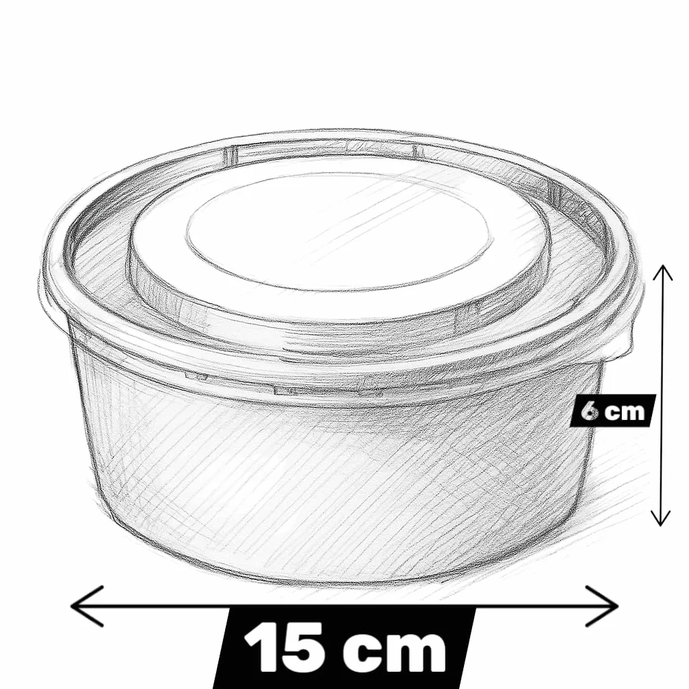 Set da 4 Insalatiere per Poké da 750 ml con Coperchio Trasparente – Ciotole in Carta Kraft Resistenti e Riciclabili