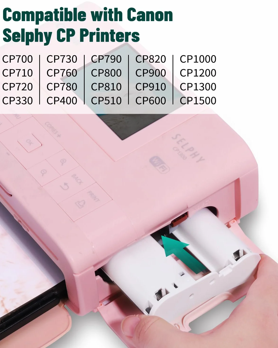 Carta fotografica Canon CP1300 compatibile Selphy CP1500 CP1200 CP1000 CP910 CP800 KP-108IN 108 fogli 100x148mm