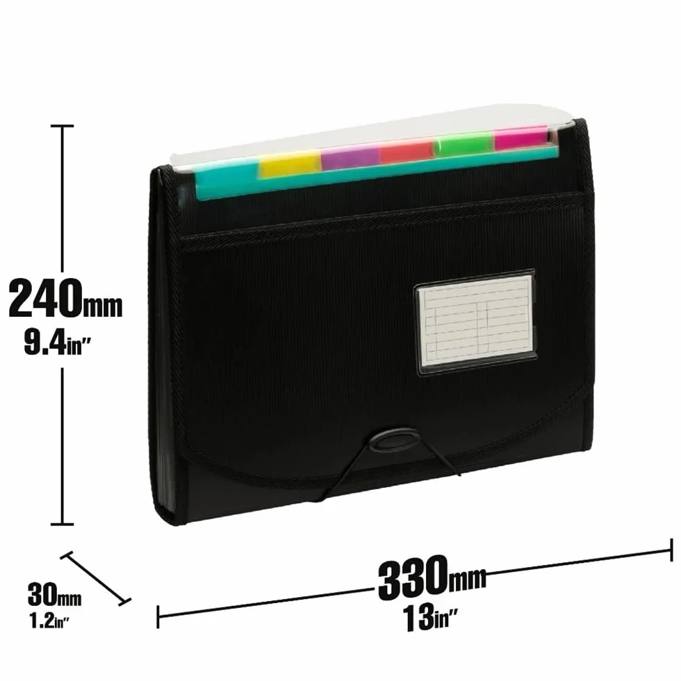 Tavoletta Portablocco Cartelle di file 13 tasche, Organizer espandibile for cartelle di file, Raccoglitore espandibile Organizer for documenti Cartella di file con schede divisorie Clipboard Portabloc