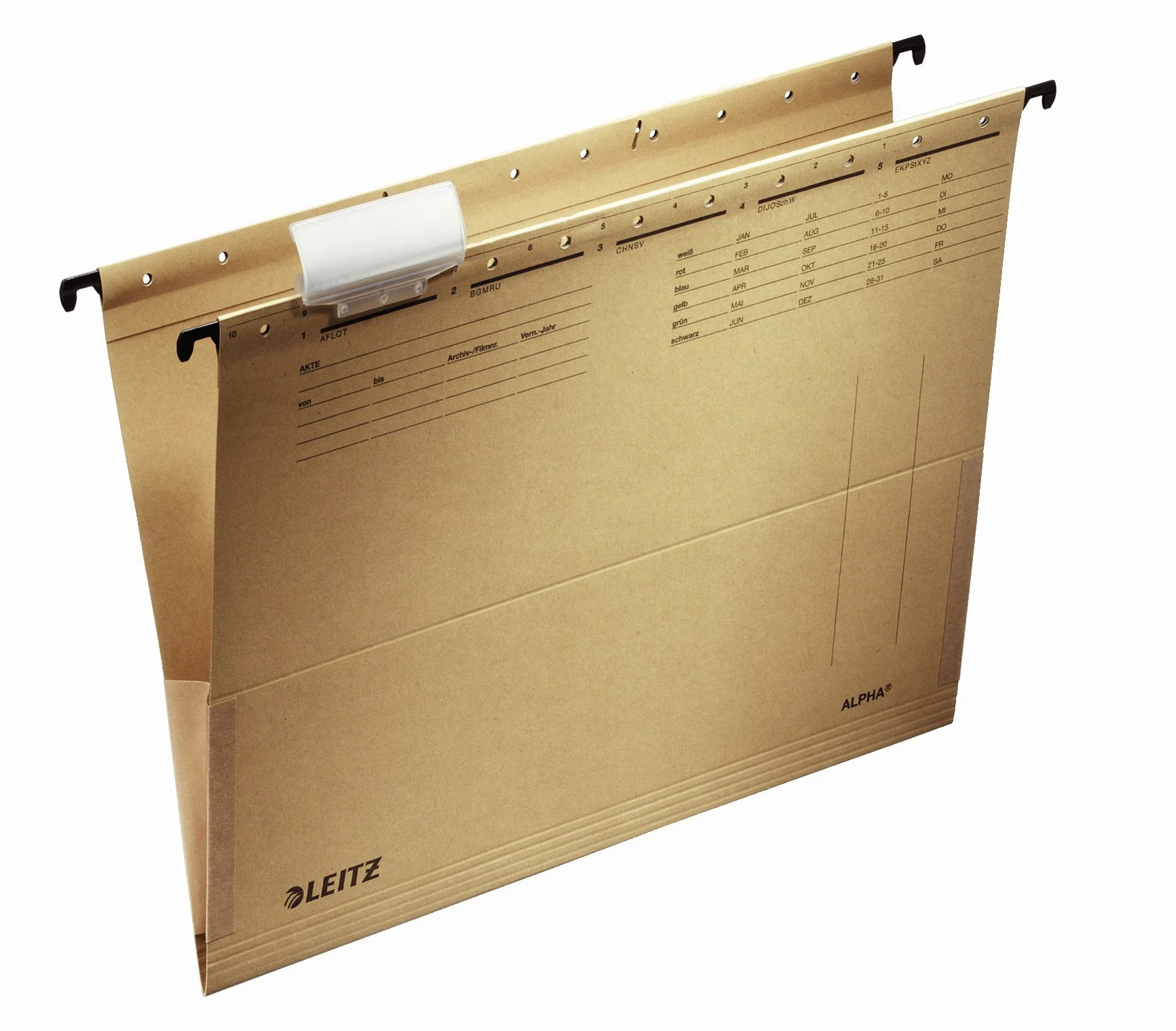 Leitz Alpha A4 cartone, Metallo Marrone raccoglitore Ciondolo – Cartella, A4, cartone, Metallo, Marrone, 348 mm, 260 mm, 90 g)