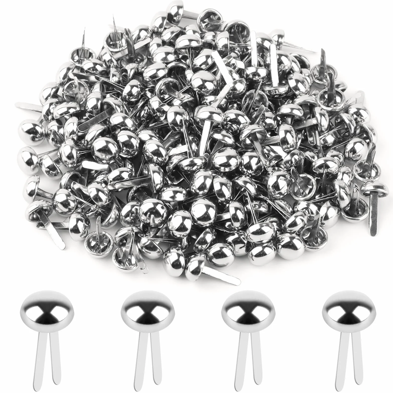 Fermacampioni Scrapbooking 200 Pezzi 8x16 mm Metallo per Carta DIY