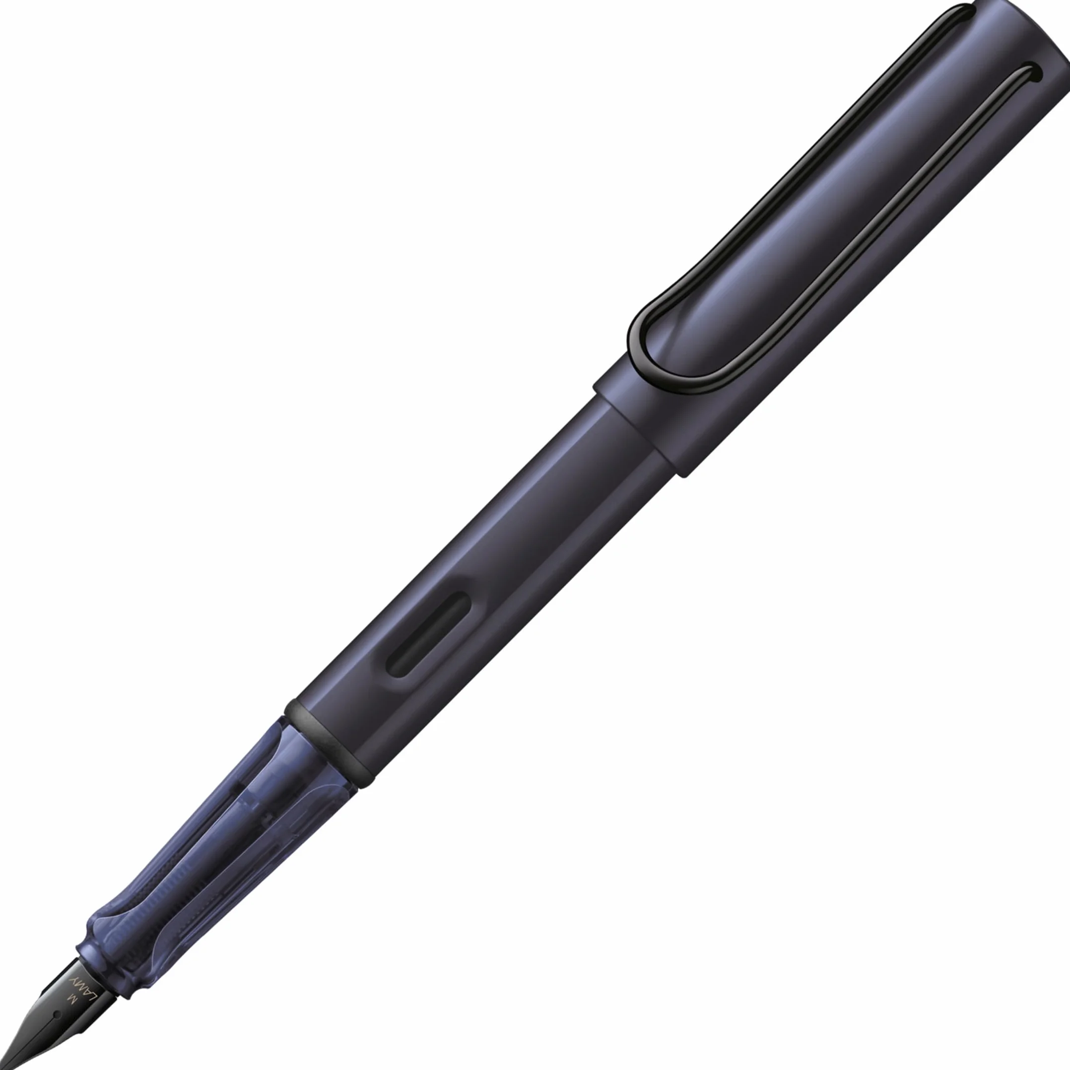 Lamy AL-star dark dusk - Stilografica con impugnatura ergonomica e pennino in acciaio lucido per mancini misura F - corpo in alluminio leggero - cartuccia T 10 blue inclusa