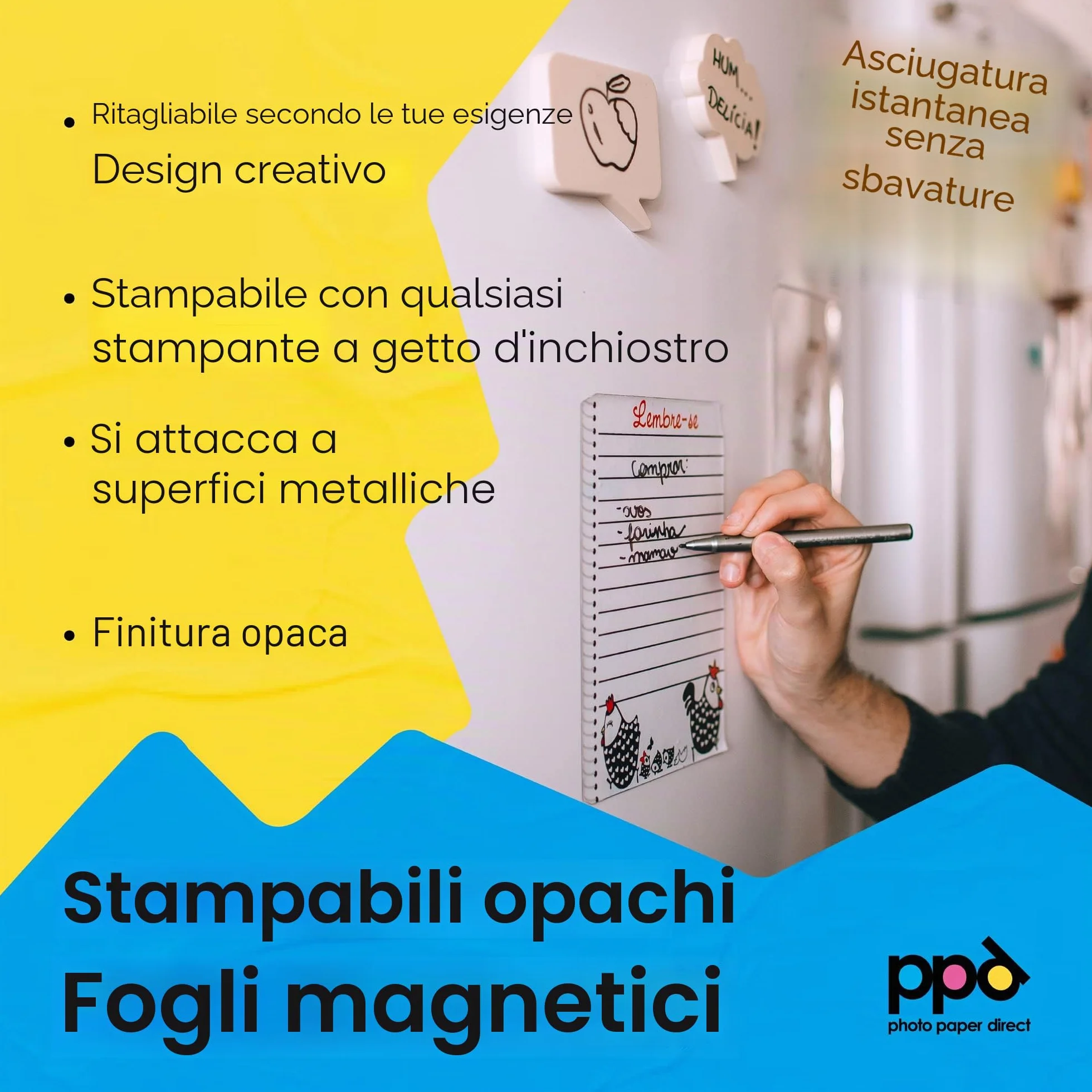 Carta Magnetica Opaca A4 5 Fogli per Stampanti Inkjet PPD-32-5