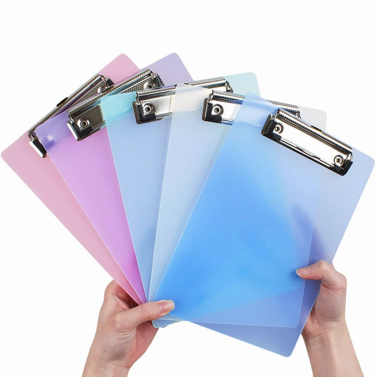Tavoletta Portablocco Appunti di plastica della cartella A4 e delle dimensioni della lettera con il legante Bill Hanging Hanging retrattile per la scuola, l'ufficio e la casa (10 confezioni) Portabloc