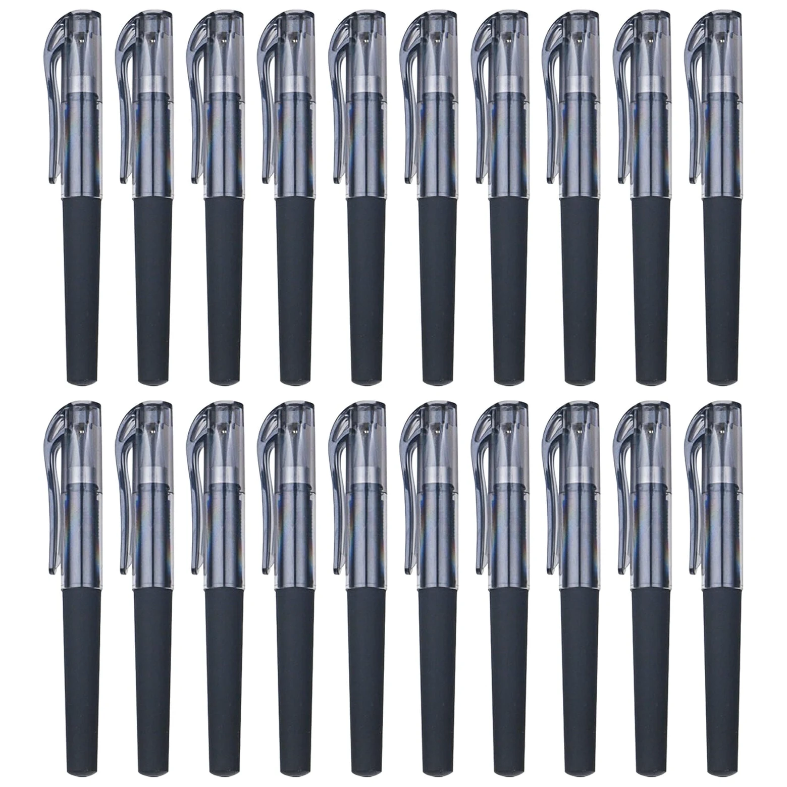 FOMIYES Penna Gel Mini 0,5 Mm Confezione da 50 Penne Corte Nere Cappuccio, Asciugatura Rapida per Appunti, Diario e Riunioni, Penna Gel Leggera per Scuola e Ufficio
