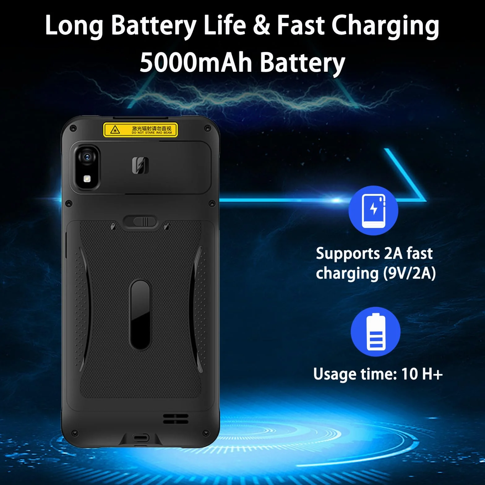 Scanner di Codici a Barre Android 15, PDA Industriale Rugged con Display Touch da 6,08", 4GB+64GB, Lettore 1D/2D, IP68, 4G/Wi-Fi 5/Bluetooth 5.2, Batteria da 5000mAh