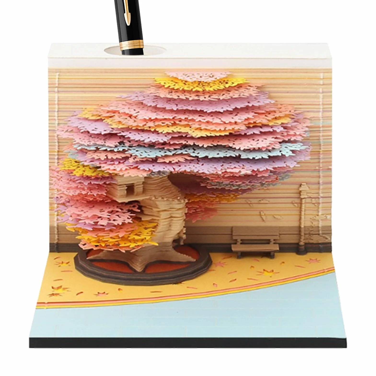 Calendario A Fogli Staccabili | Calendario 3D 2026 Albero Decorazione | Scrivania - Scultura Carta Decorazione Casa per Famiglia Studente Insegnante Ufficio Scuola - Regalo per Insegnanti Ufficio C