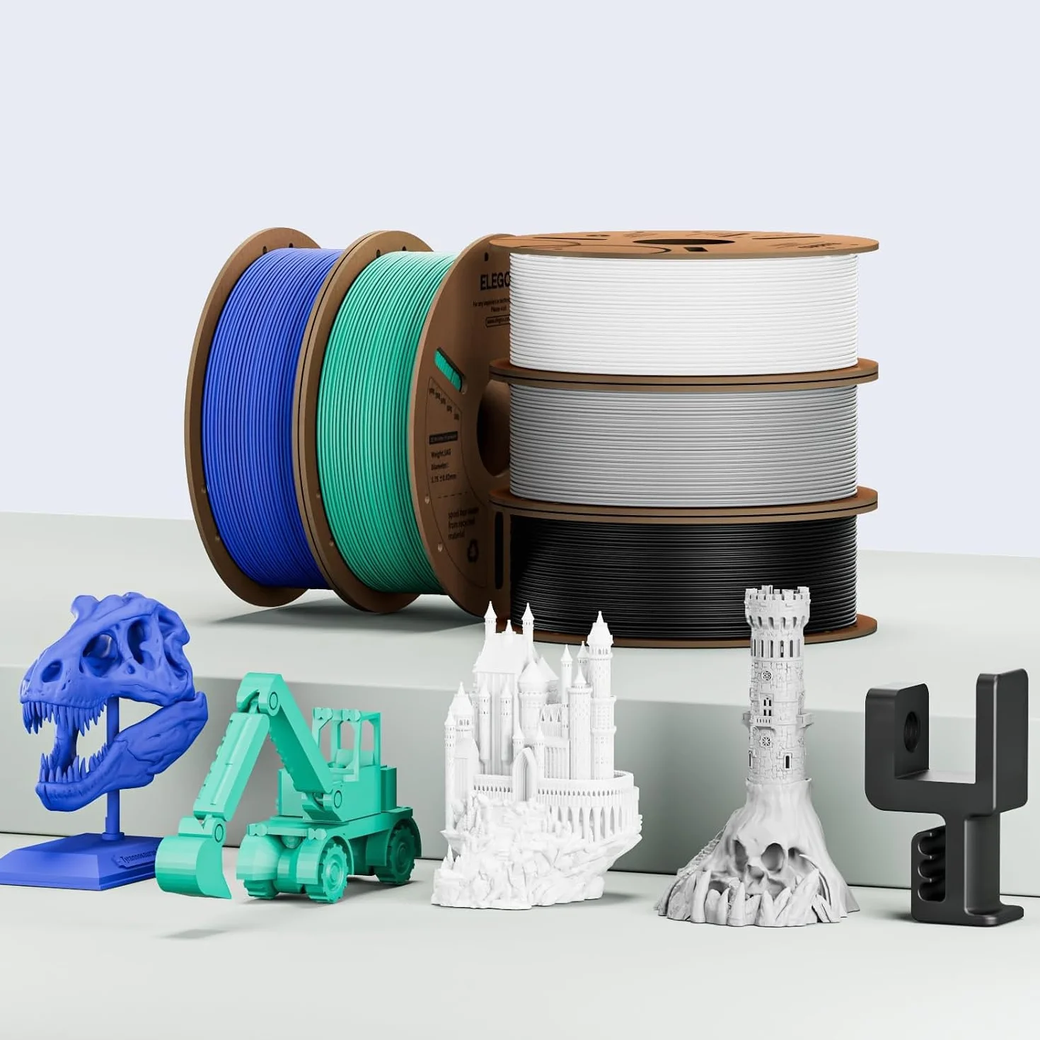 ELEGOO Filamento PLA 1,75 mm 1 kg per Stampante 3D Precisione Dimensionale +/- 0,02 mm