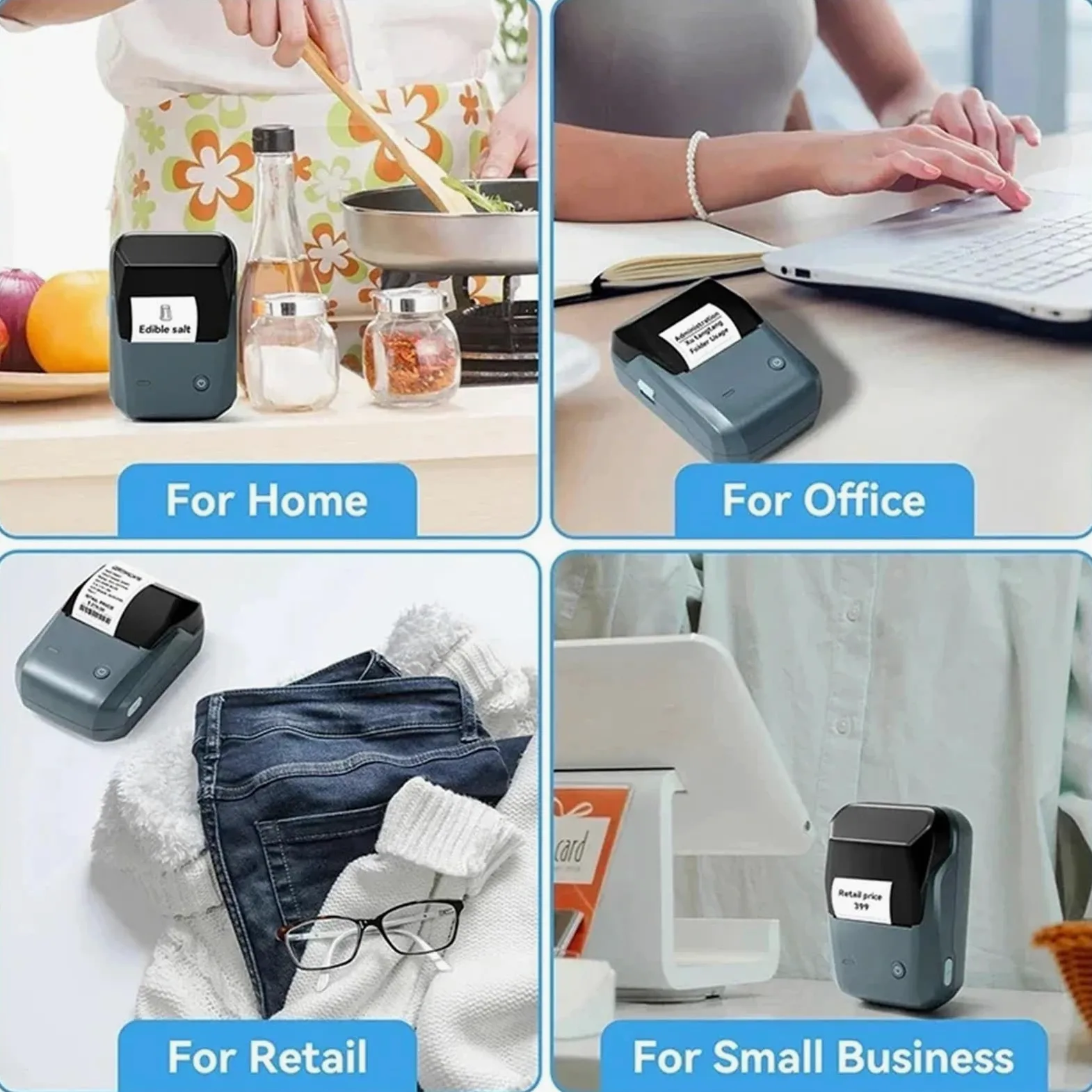 Etichettatrice, Stampante For Etichette Termiche B1 Portatile Bluetooth Wireless Autoadesiva Con Codice A Barre E Prezzo,per casa, cucina, ufficio