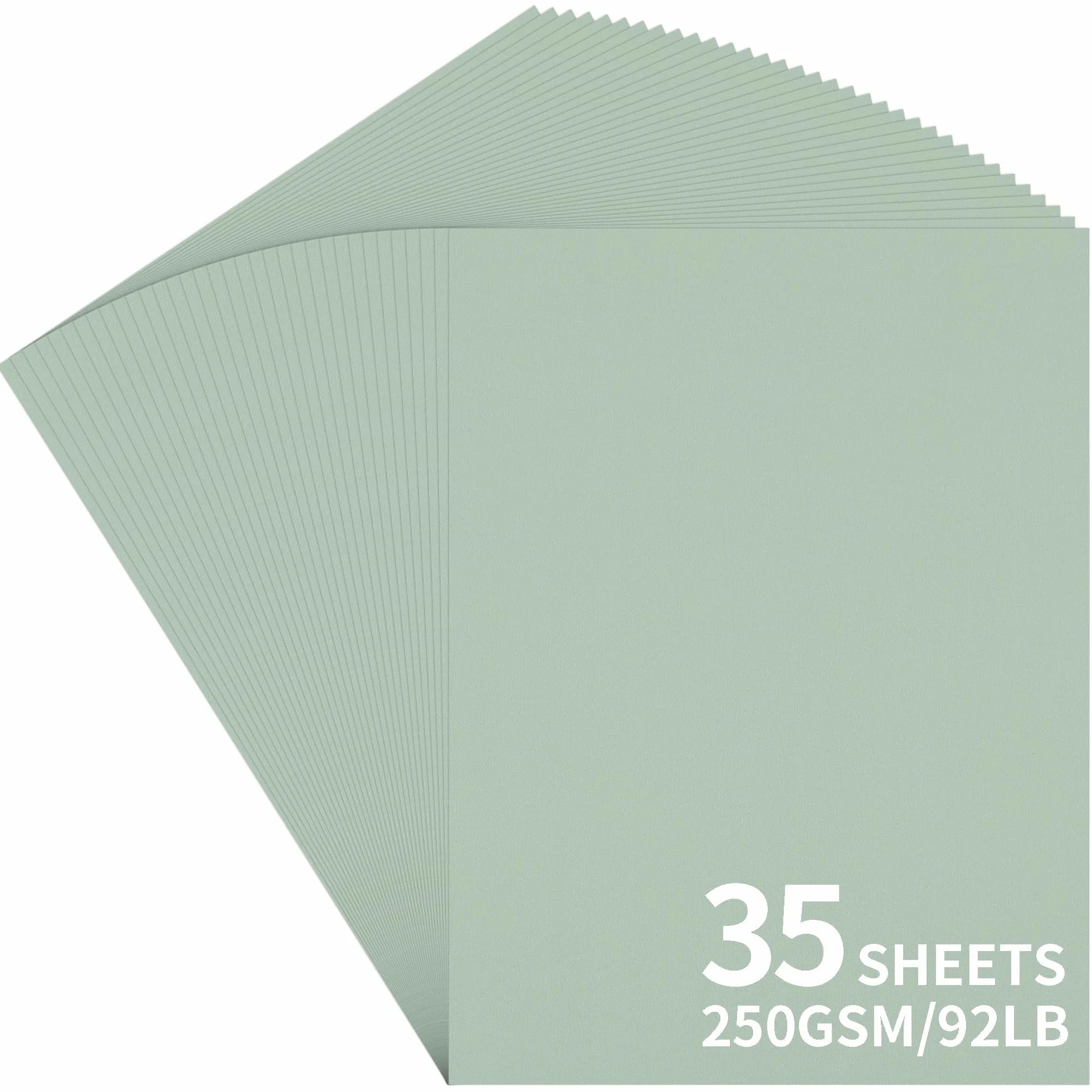 Carta Intensa Verde Salvia A4 Morandi 250GSM Fogli 35