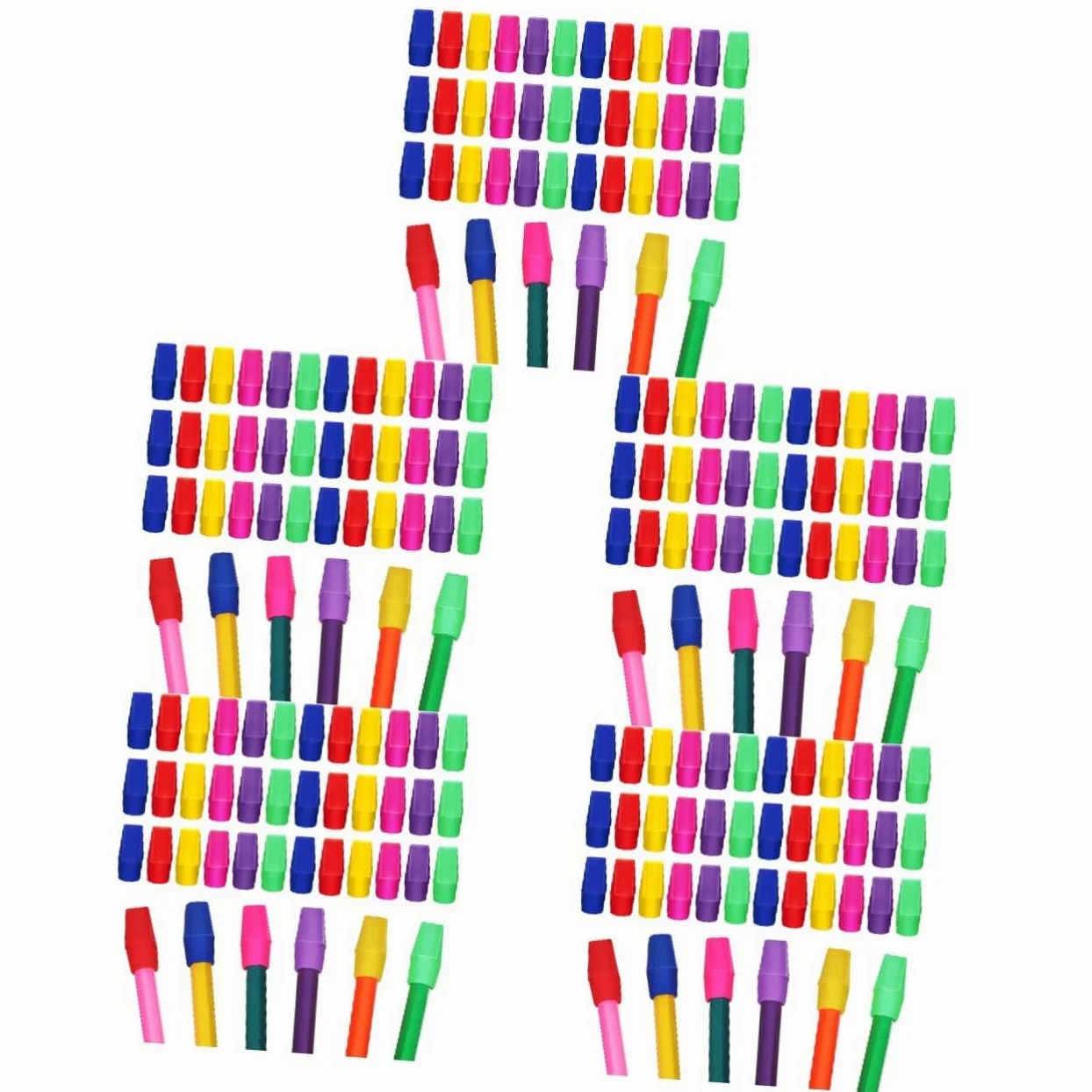 SHINEOFI 5 Set Topper Per Gomme Da Matita Cancelleria Per Gomme Da Matita Marcatori Alla Rinfusa Mini Matite Gomme A Secco Aula Gomma Da Matita Superiore Gomme Per Tappi 120 Pezzi * 5