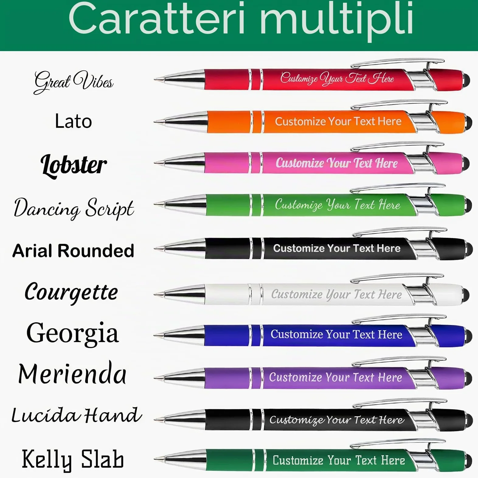50 Penne Personalizzate con Scritta Nome Inciso Penne a Sfera Personalizzabili con Stilo Regalo per Matrimonio Compleanno Natale La Laurea Ufficio Commerciale, Assortiti