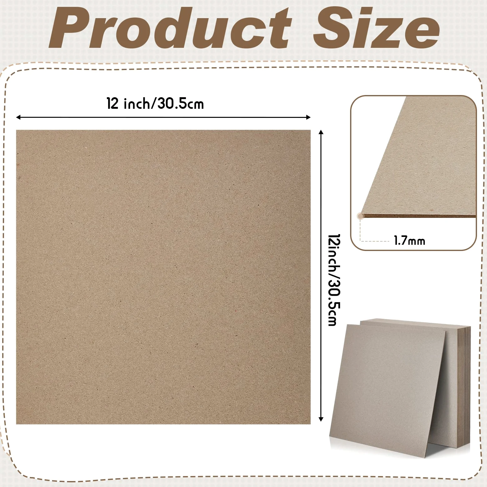 20 pannelli in truciolato, resistenti, per rilegatura, rilegatura, copertina (30,5 x 30,5 cm, 70 pt)