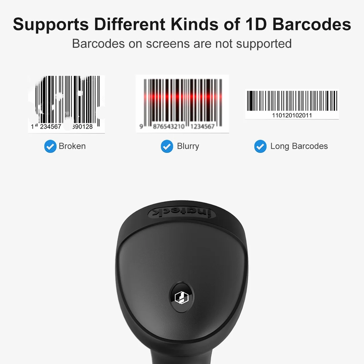 Inateck USB Lettore a barcode con supporto, BCST-33