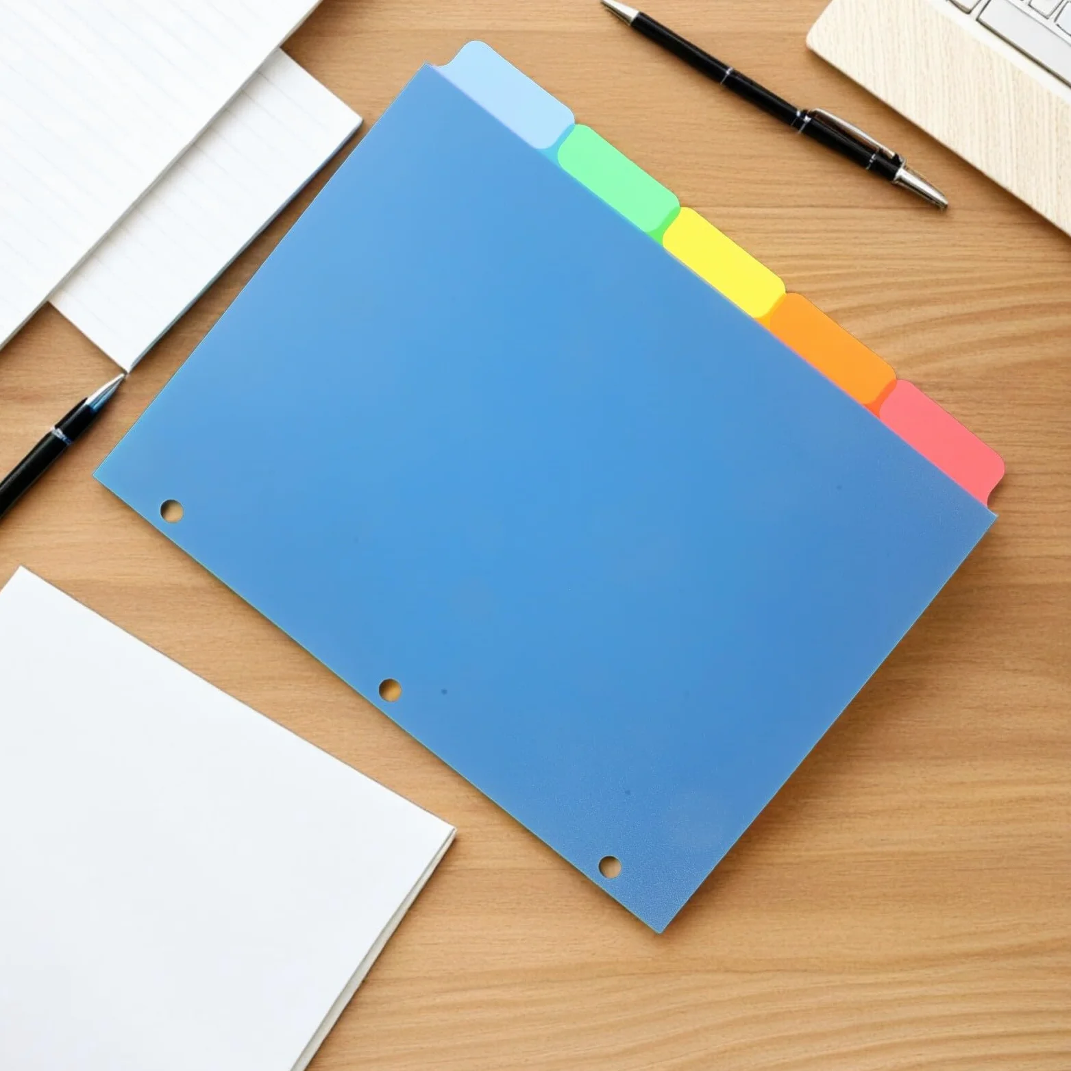 COHEALI 20pezzi Divisori in Plastica per Raccoglitori Linguetta Colorata Scrivibile Antistrappo per Organizzazione di Documenti Ufficio Casa e Scuola
