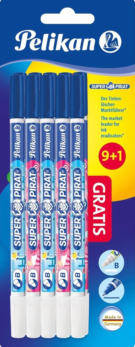 Pelikan Super Pirat B Borrador de tinta 10 unidades