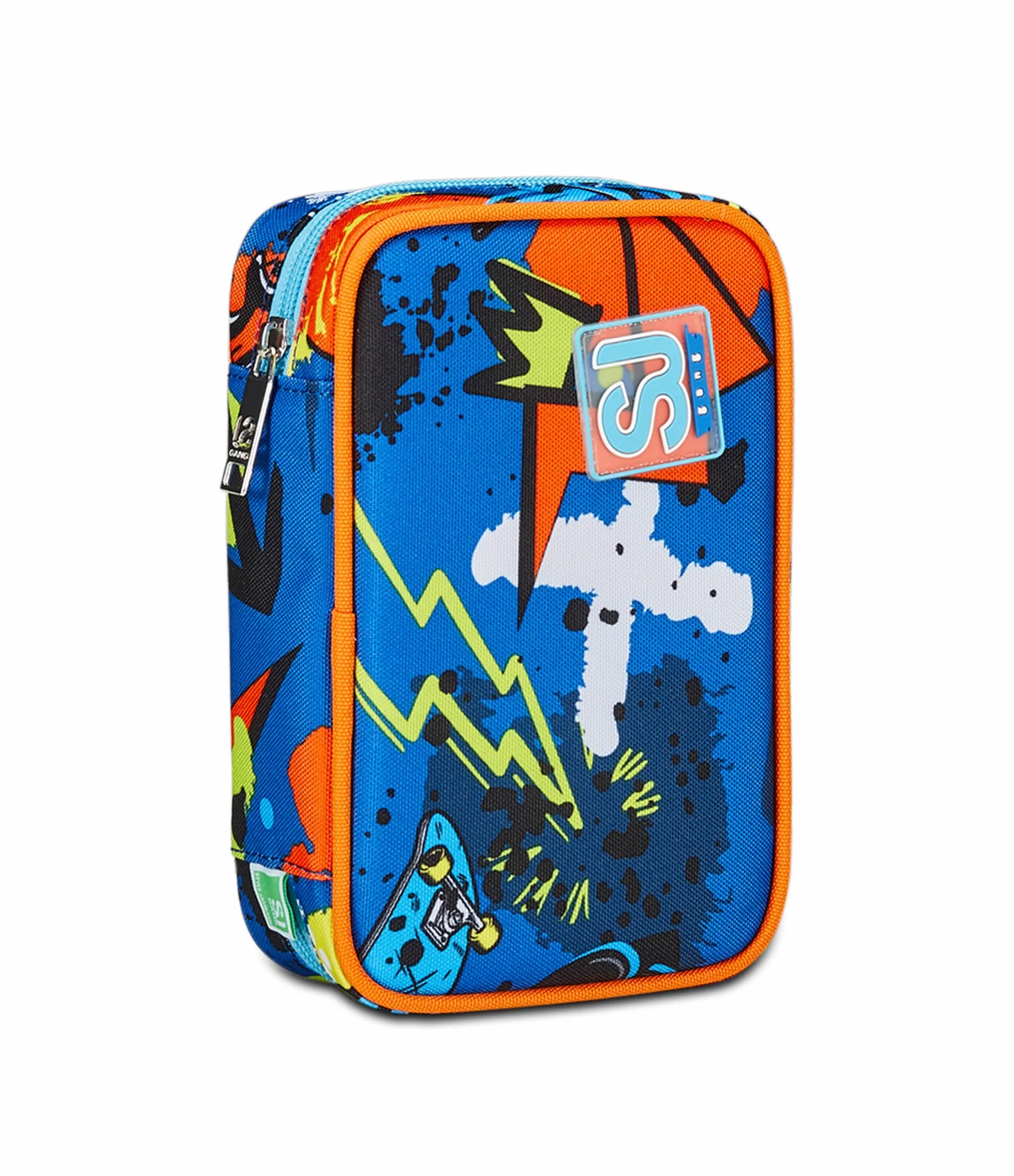 SJ GANG STYLE JAM GANG Astuccio Scuola Speed Case, Blu, Portapenne Mono Scomparto Con Plance Amovibili e Penne, Matite, Colori, Accessori Zaino, Elementari, Medie, Bambino