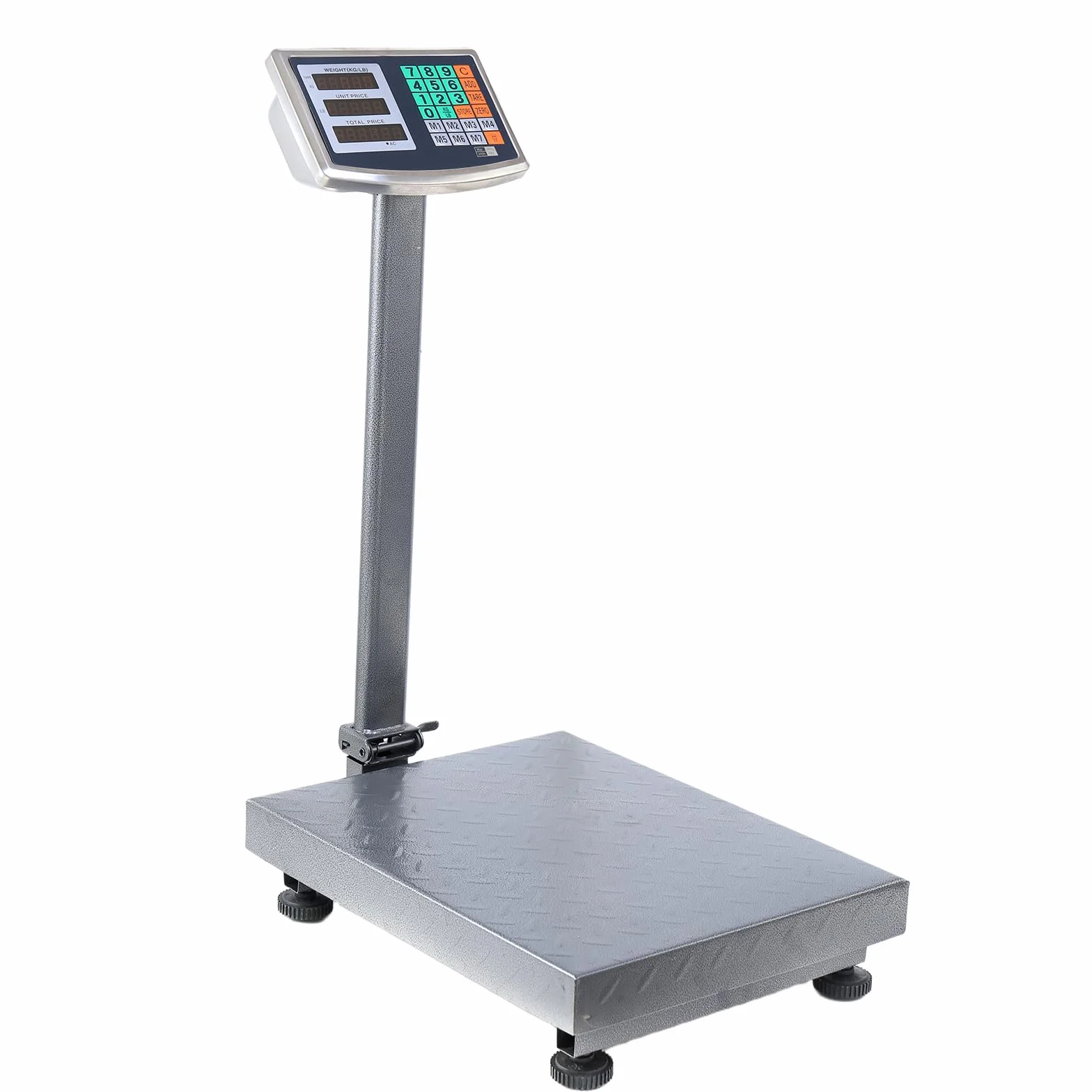 HF Bilancia a Piattaforma Digitale 150 kg Professionale 40×30 cm Display LED Batteria Ricaricabile