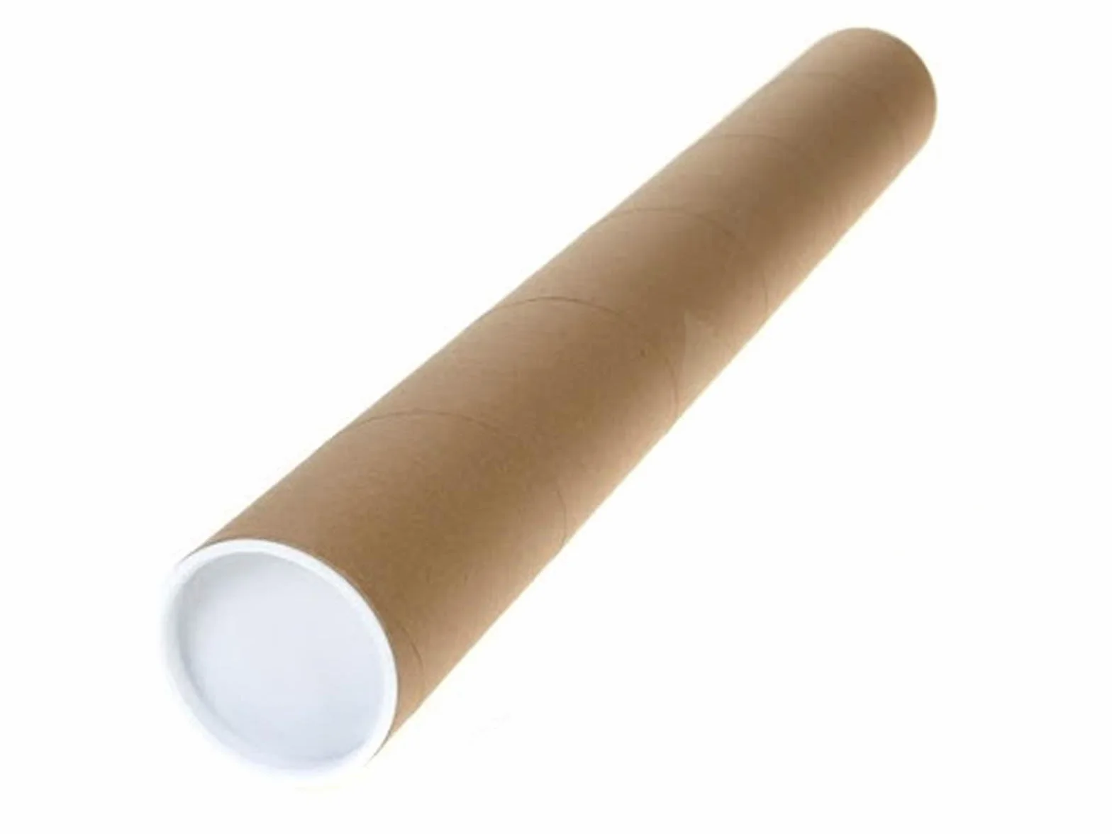 20 tubi CARTONE CON TAPPO PLASTICA SPEDIZIONI POSTALI ALT100x10cm DIAMETRO AVANA