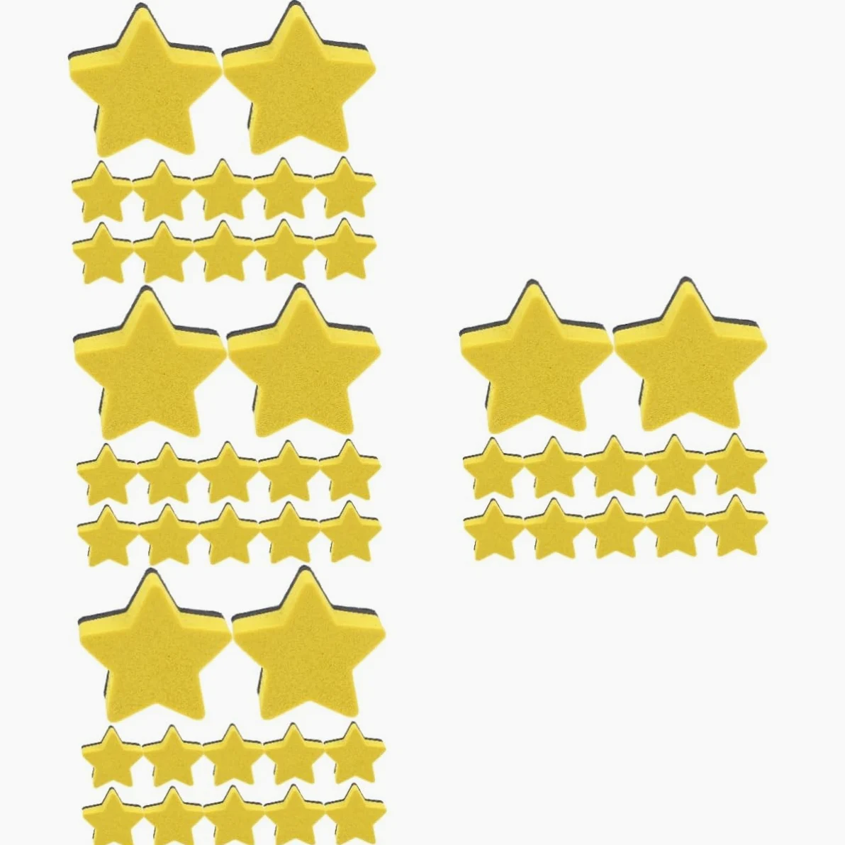 Ciieeo 48pezzi Erasers Magnetici Forma Di Stella Per Lavagne Per Scuole e Uffici Design e Leggero Strumenti Di Pulizia Pratici Per Ufficio