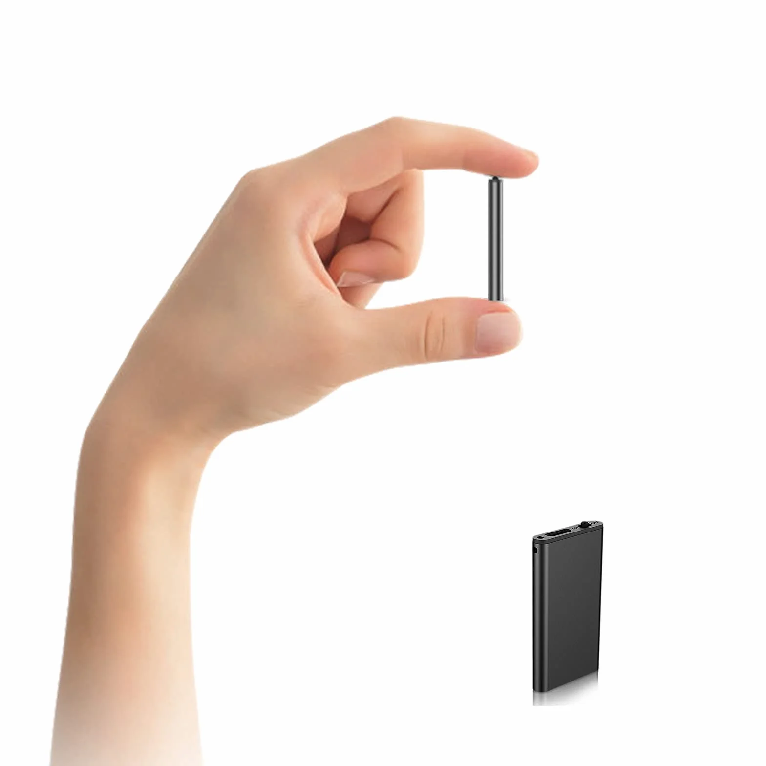 Solo 0,5 cm di spessore, mini registratore vocale attivato, registratore audio digitale, piccolo dispositivo di ascolto, micro dittafono, STTWUNAKE