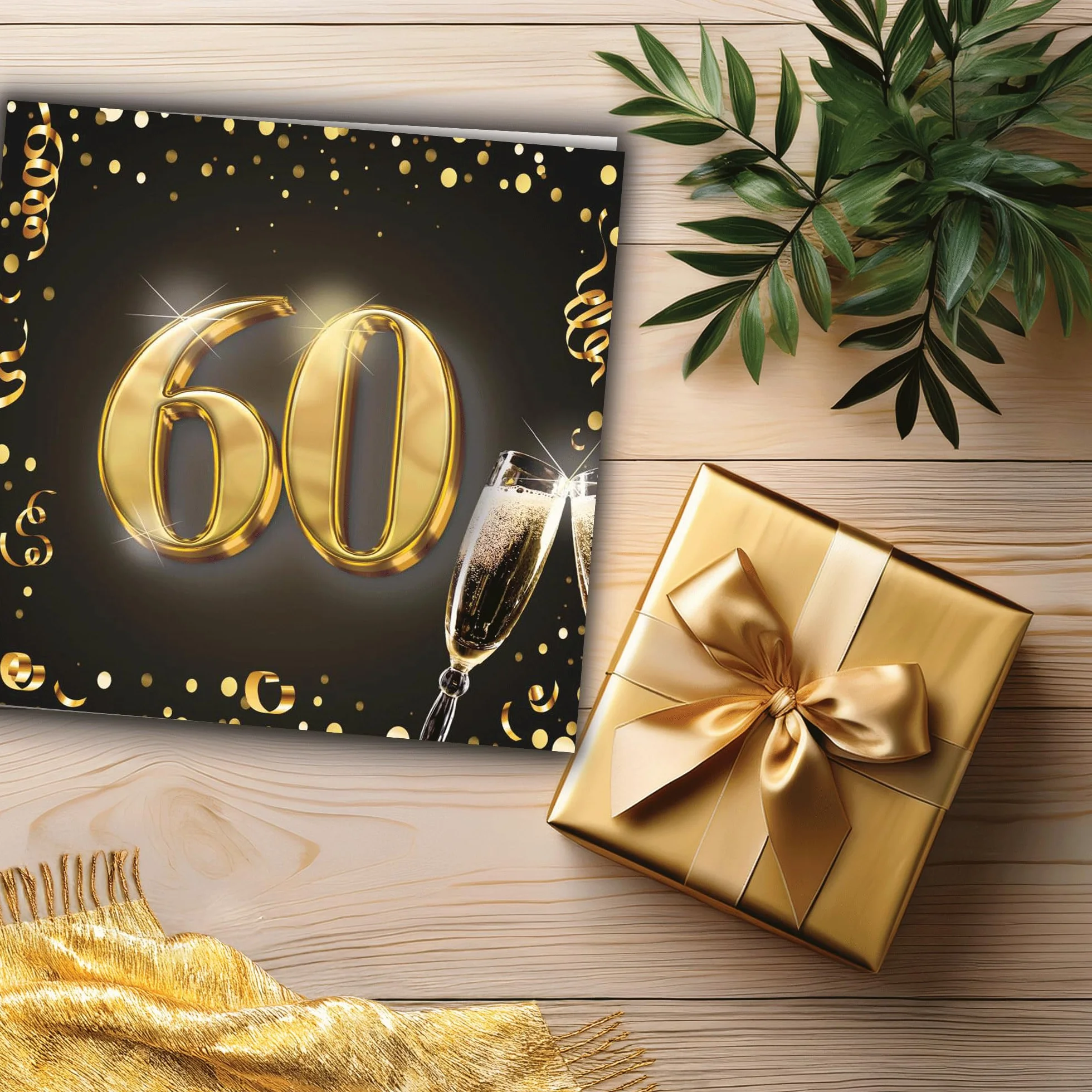 Colibri Biglietto di auguri 60° compleanno pieghevole con busta quadrato donna uomo regali denaro buoni