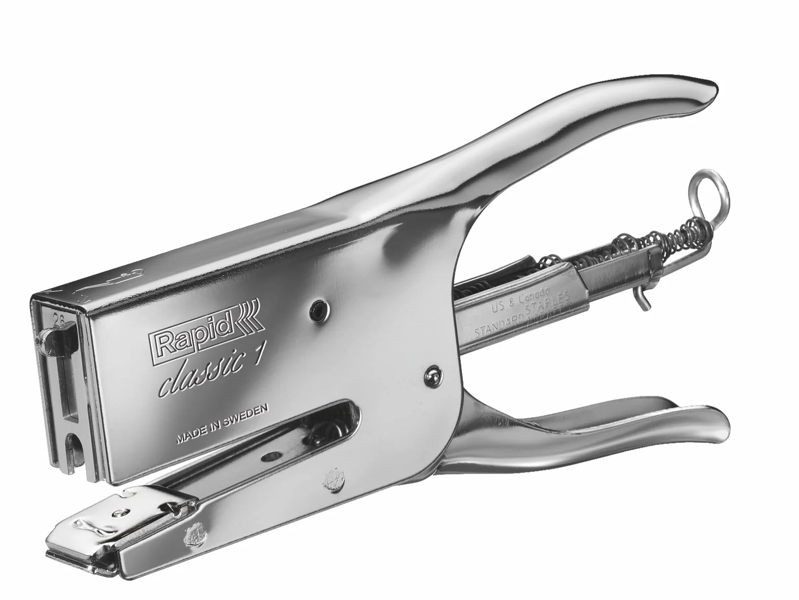 Rapid Classic K1+ Cucitrice a pinza per punti n.24, Pinzatrice compatibile con graffette n.24-6 & 24-8+, Incudine regolabile, Caricamento posteriore, Certificata ClimatePartner, Cromato