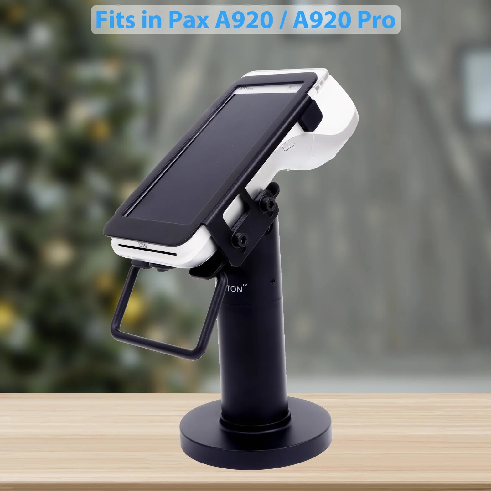 Supporto terminale per carte di credito per Pax A920 / A920 Pro, supporto per carte di credito alto 17,8 cm, supporto terminale di pagamento girevole e inclinabile, con telaio in metallo