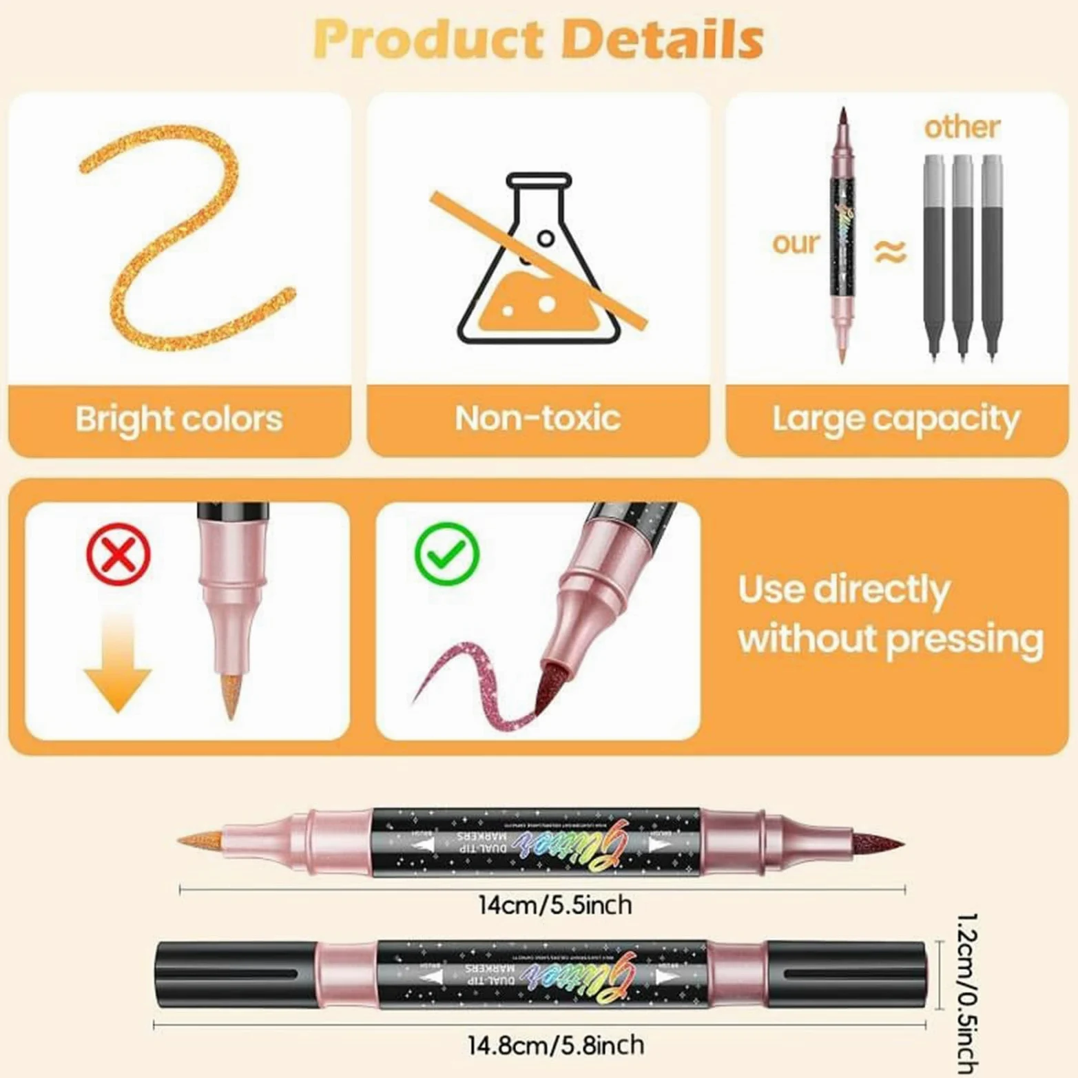 Pennarelli Doppia Punta Non Sanguinanti | Pennarelli Colorati per Arte, Disegno e Pittura per Scuola, Casa, Attività Creative, Schizzi, Diario e Scrapbooking