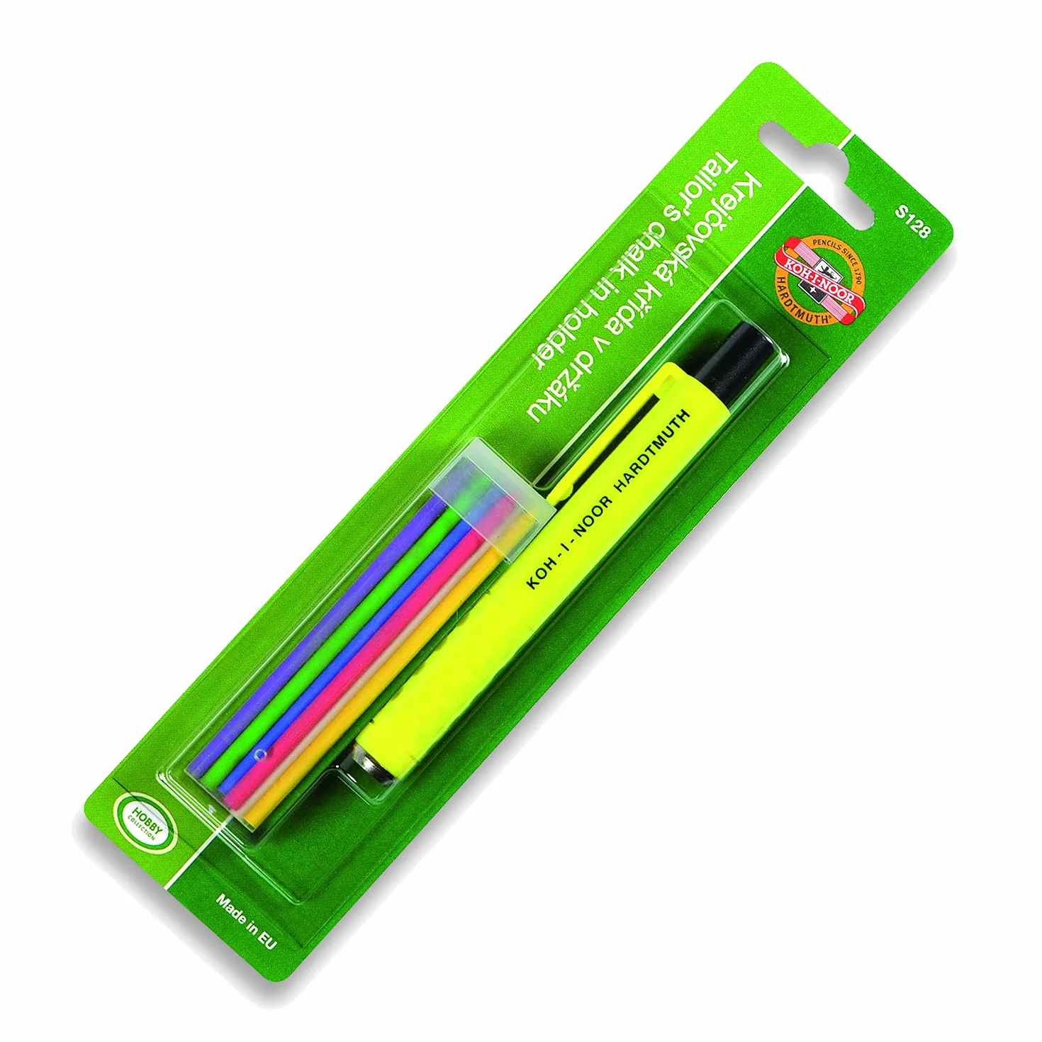 Koh-I-Noor S128 Gesso da sarto con supporto, 1.5 x 5.8 x 22 cm, Colori assortiti