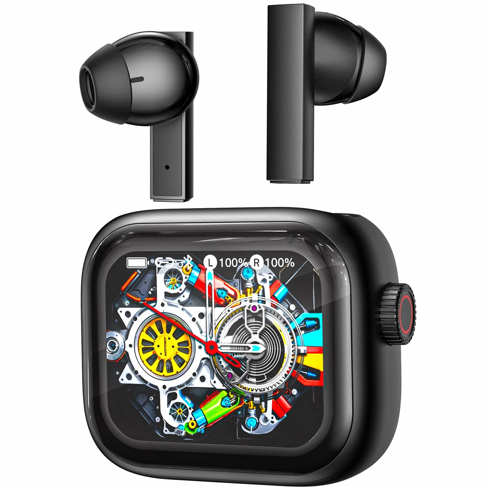 Ne40 AI cuffie traduzione simultanea, bluetooth 6.0 auricolari traduzione con 134 lingue/9 modalità - cuffie con traduttore con manopola girevole, 48 ore di autonomia per viaggi/affari/studio