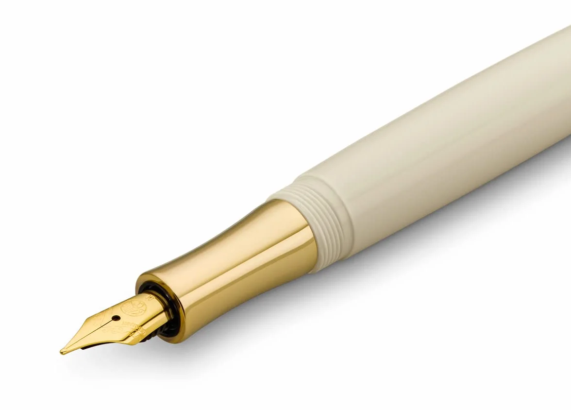 Kaweco STUDENT 50's Rock I - Penna stilografica Premium per cartucce d'inchiostro con pennino in acciaio di alta qualità, colore blu e crema, 16 cm, larghezza penna: EF (extra fine)