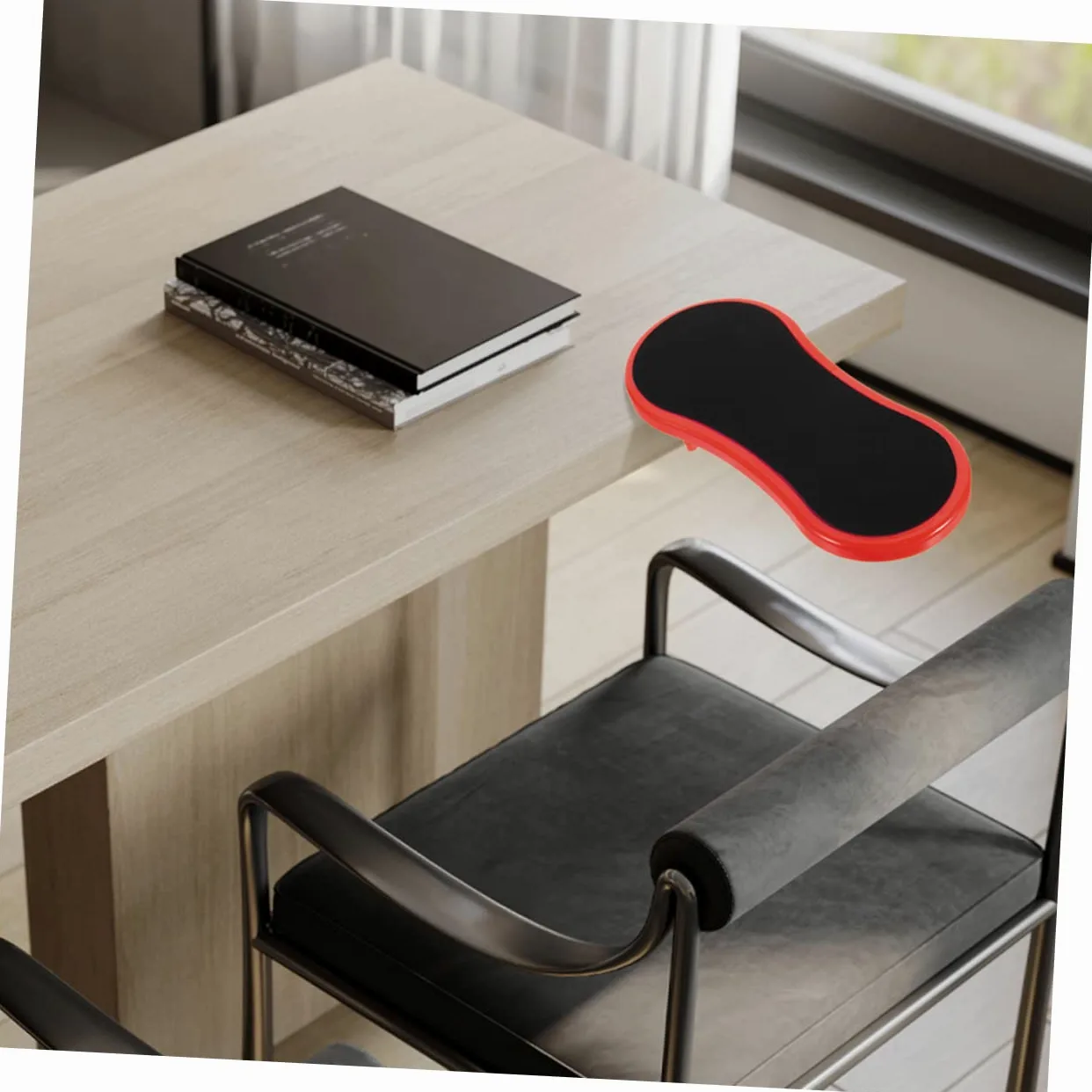 Supporto Poggiapolsi Ergonomico Design Leggero 2pezzi in Gomma e Cotone per Supporto Polso e Gomito per Scrivania Ufficio Durante Lavoro