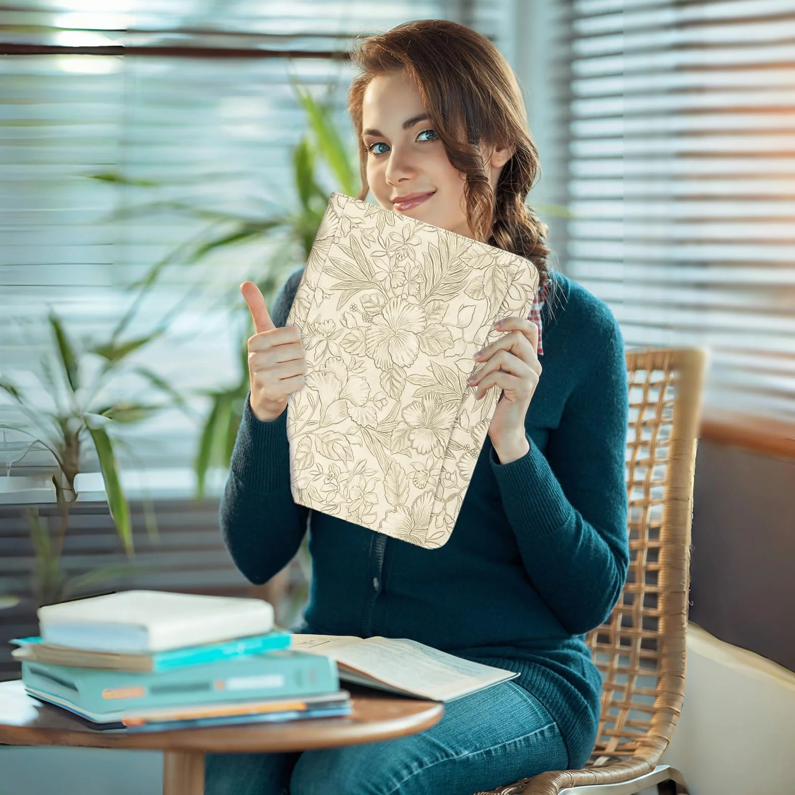 Leathario Cartella Portadocumenti A4 con 10 Fogli Trasparenti, 3 Blocchi per Scrivere, Raccoglitore ad Anelli, Faldoni con Zip