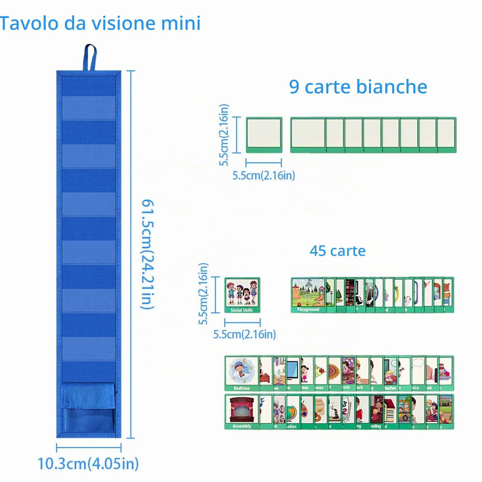 Programma Visivo per Bambini Tabella della Routine Quotidiana Calendario con 45 Carte di Attività