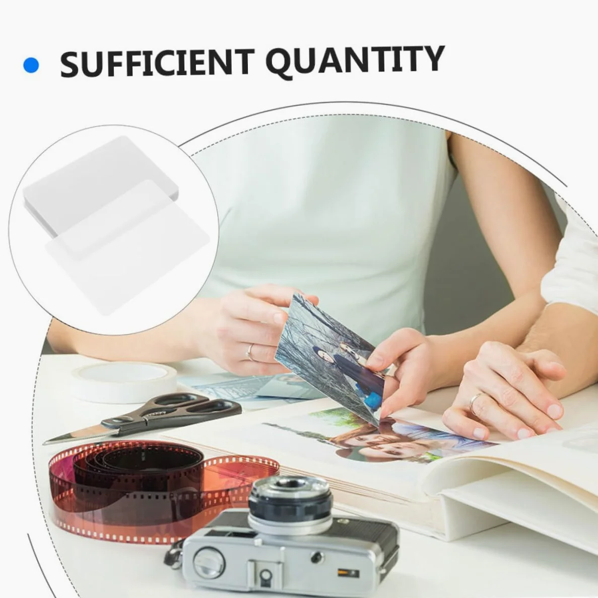 NUOBESTY 200fogli Trasparenti Adesivi per Plastificazione Pellicola Laminante Trasparente per Plastificazione Fotografica Materiale e Resistente allo Sbiadimento per File Immagini
