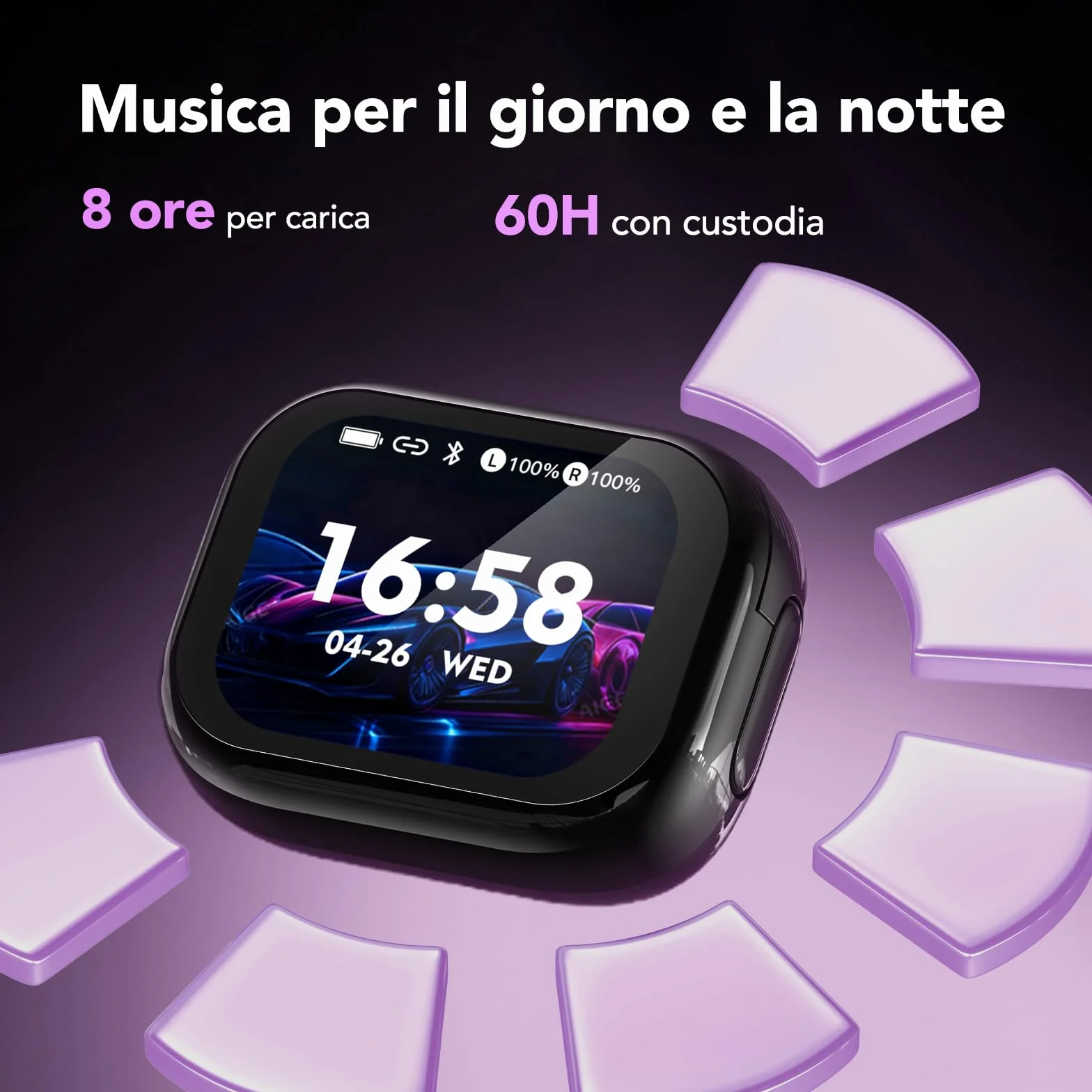 AI Cuffie Traduzione Simultanea, 2026 Auricolari Bluetooth 6.0 Wireless, 4 in1 Traduttore Simultaneo Vocale 60 Ore con ENC, 150 Lingue Auricolari Traduttori Istantanei Vocali Gratuite
