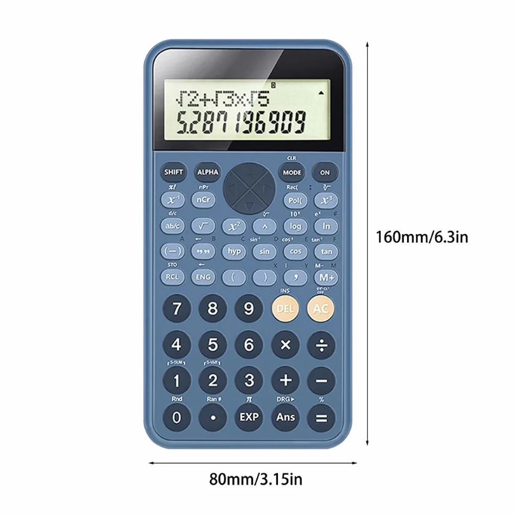 JFDBGU Portatile Calcolatrice scientifica Cancelleria Scuola SCUOLE di Ufficio Multifunzione Scuola di SCUOLE SCUOLE Strumento SCORTORYER(Blue,White)