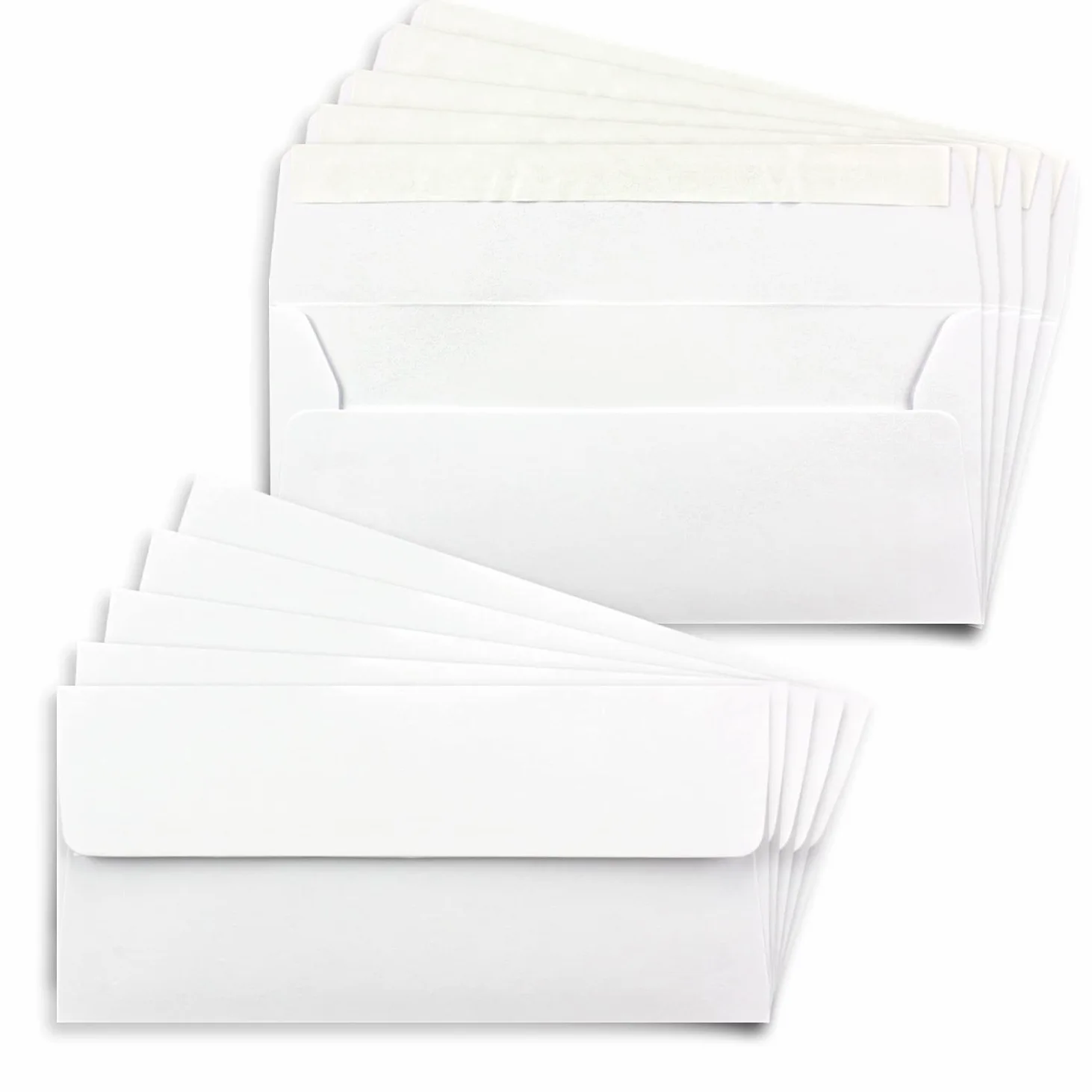 Paper24 - 400 buste per lettere, formato DIN lungo, con chiusura adesiva, 11 x 22 cm, 100 g/m², ideali per lettere e inviti, colore: Bianco