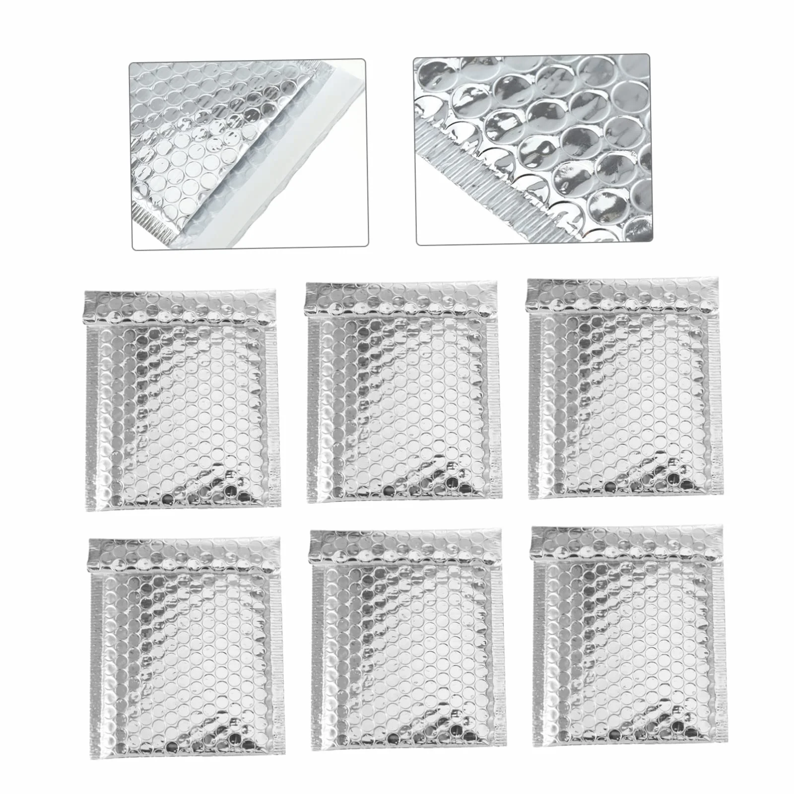 LALAFINA Buste Imbottite Argento Bolle 100 Pezzi Buste Padded per Spedizioni Piccole in Materiale Sintetico per Scuole e Negozi