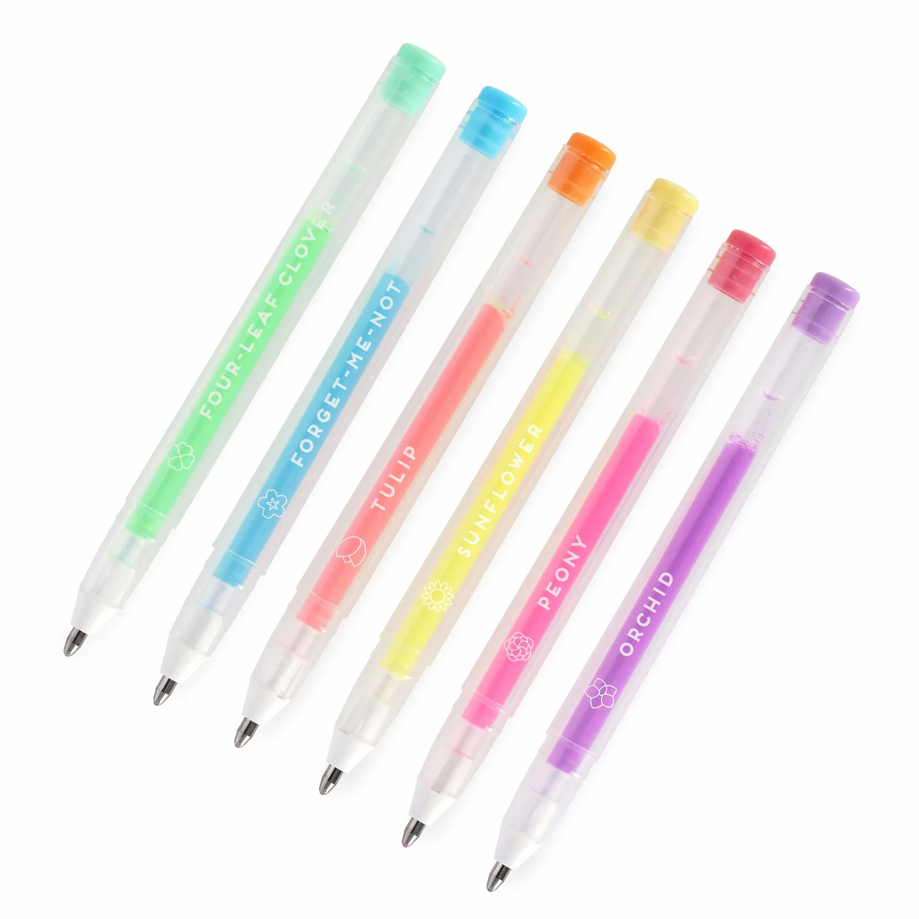 Legami Set di 6 Penne Gel Pastello Spring is in the Air, 6 Colori Profumati, Punta 1 mm