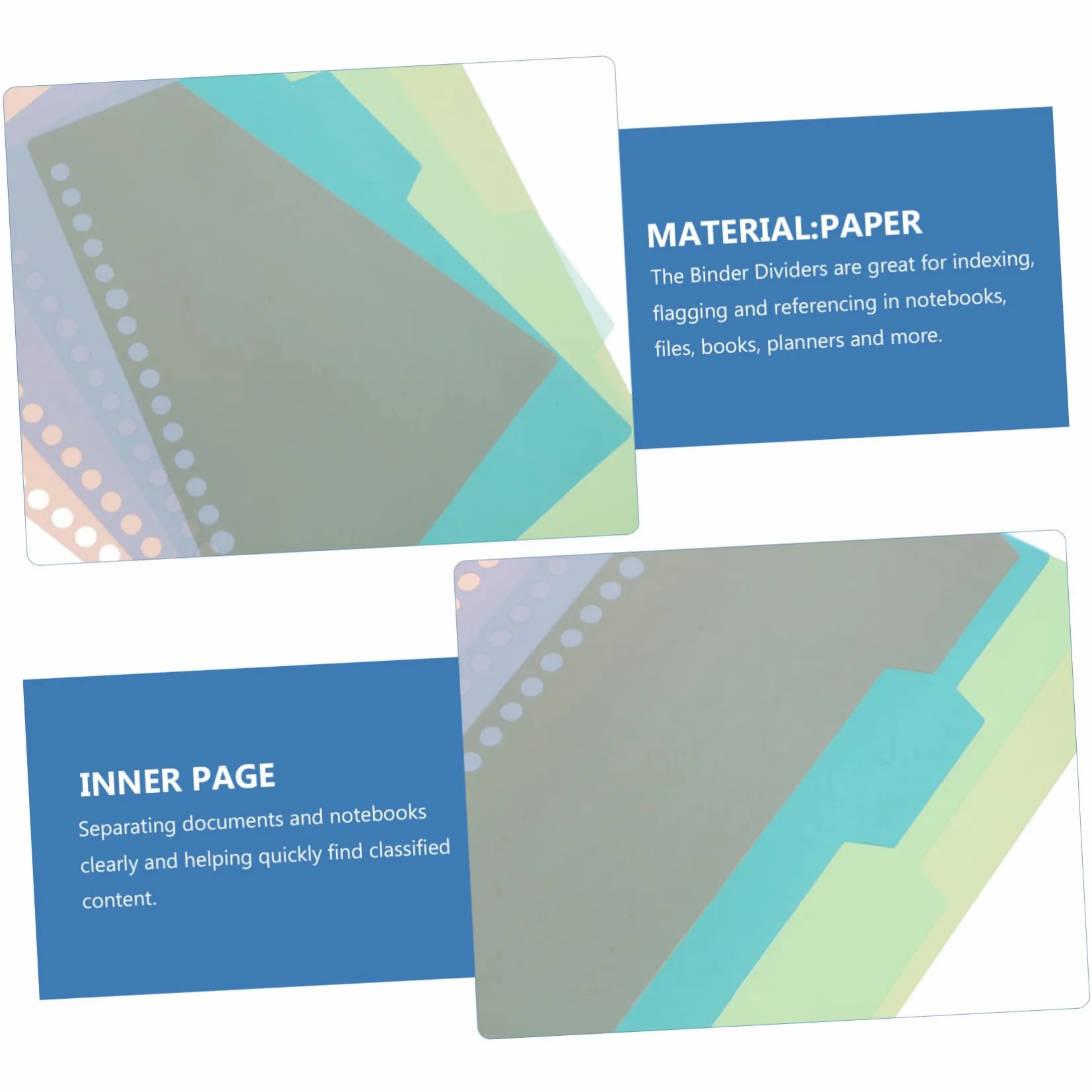 128 Pezzi Divisori per Raccoglitori Colori per Documenti e Quaderni Organizer Ufficio e Casa per Separare e Segnare Pagine con Design e Resistente