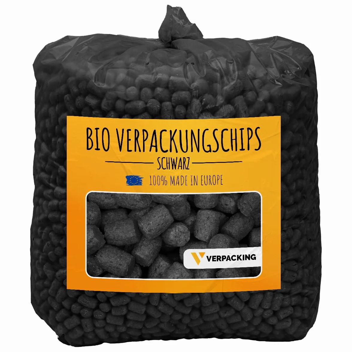 verpacking chips da imballaggio BIO in amido di mais [colore e quantità a scelta] materiale di riempimento per pacchi 25 litri - nero