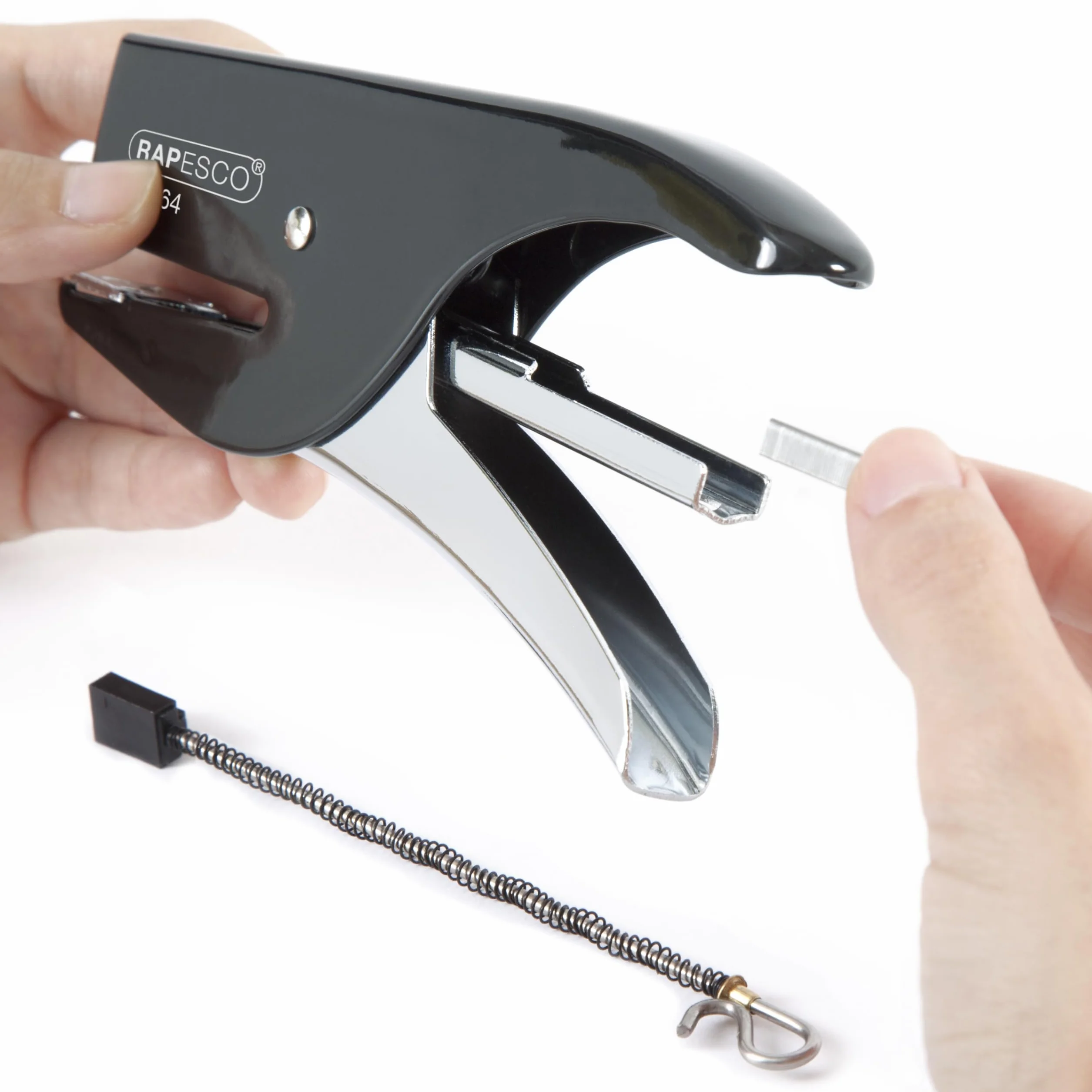 Rapesco SP-64 Cucitrice a Pinza 21/4 mm, 1000 Punti, 12 Fogli, Nero