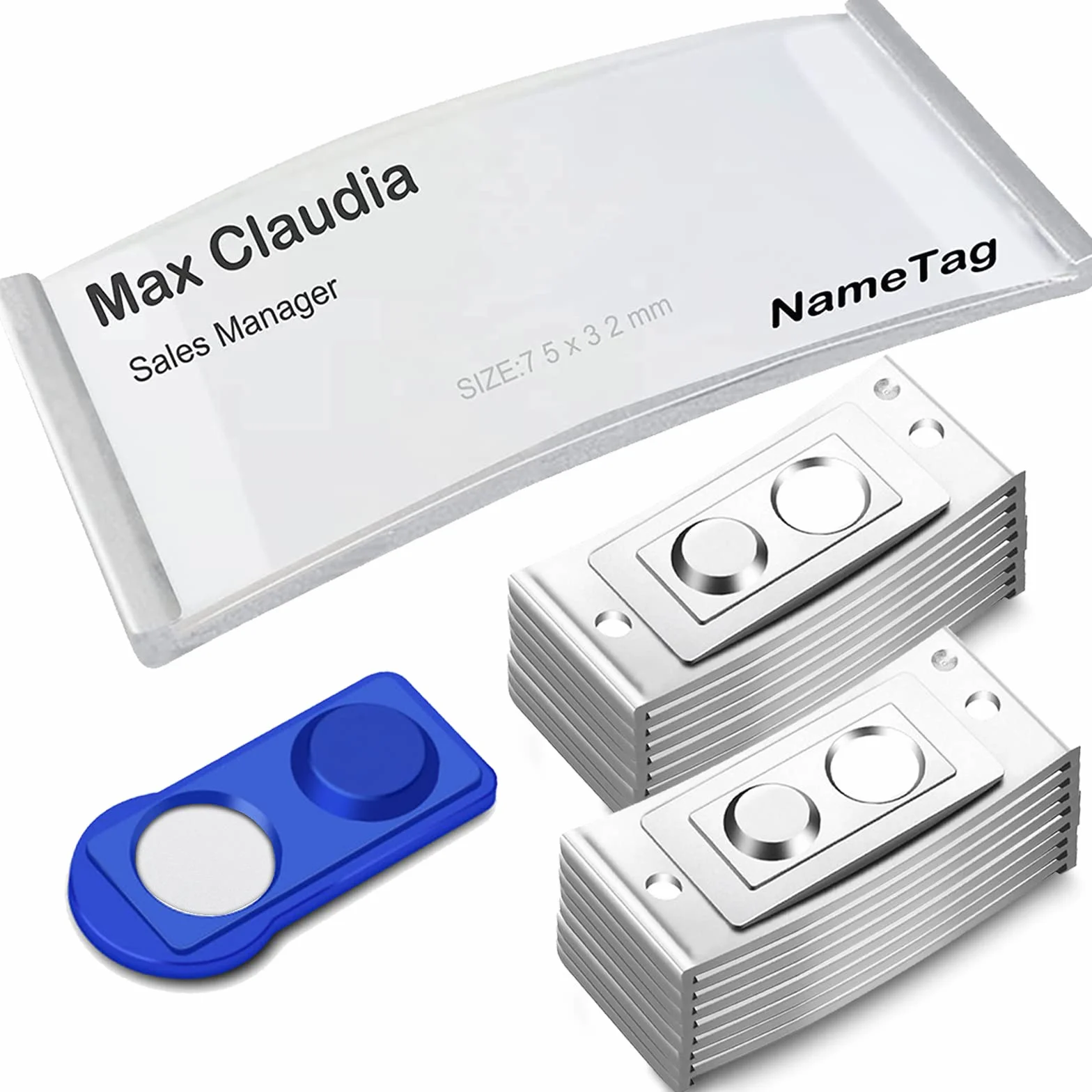 Targhette Portanome Magnetiche Badge Personalizzati 20 Pezzi