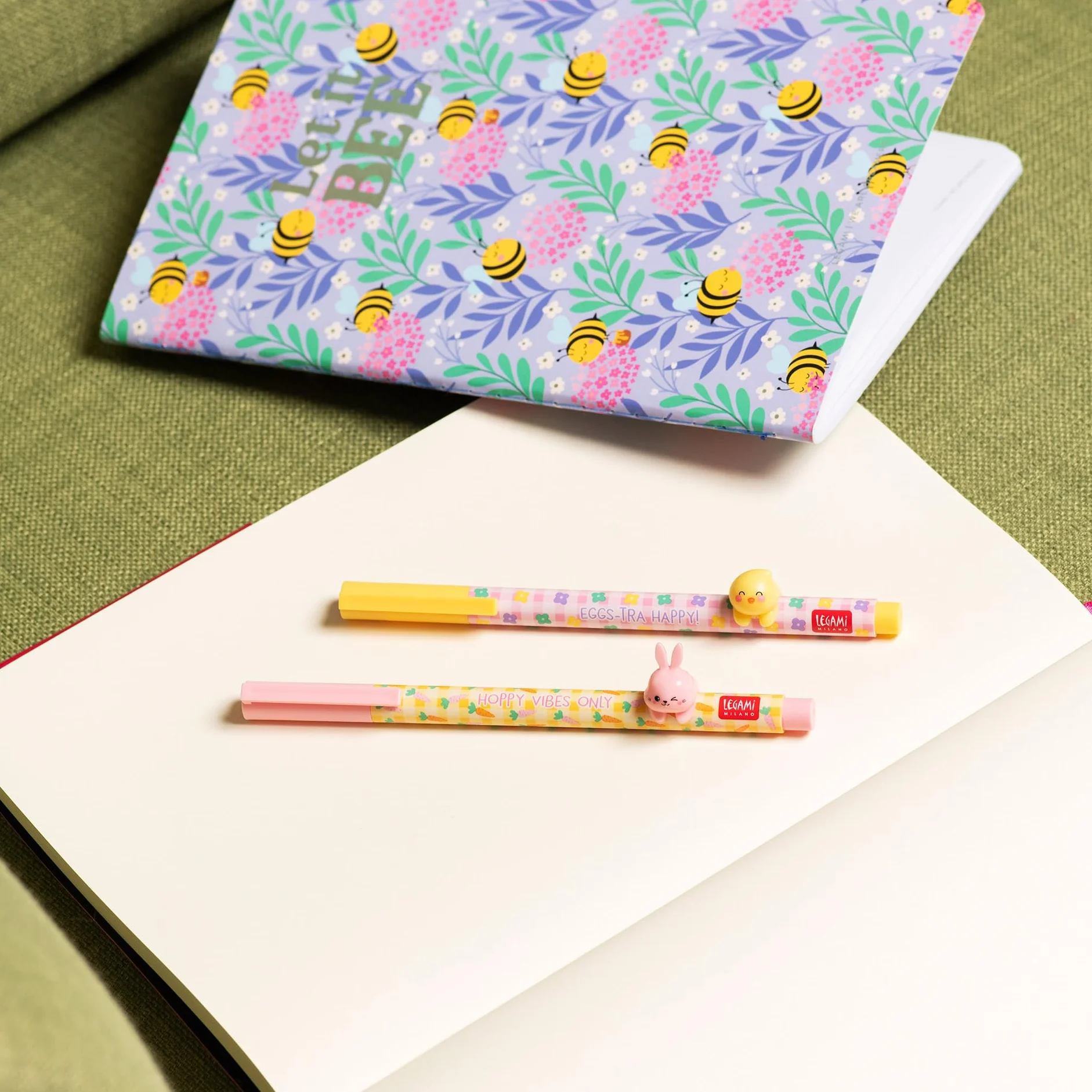 Legami Set di 2 Penne Gel Lovely Friends, Edizione Limitata, Inchiostro Rosa e Viola