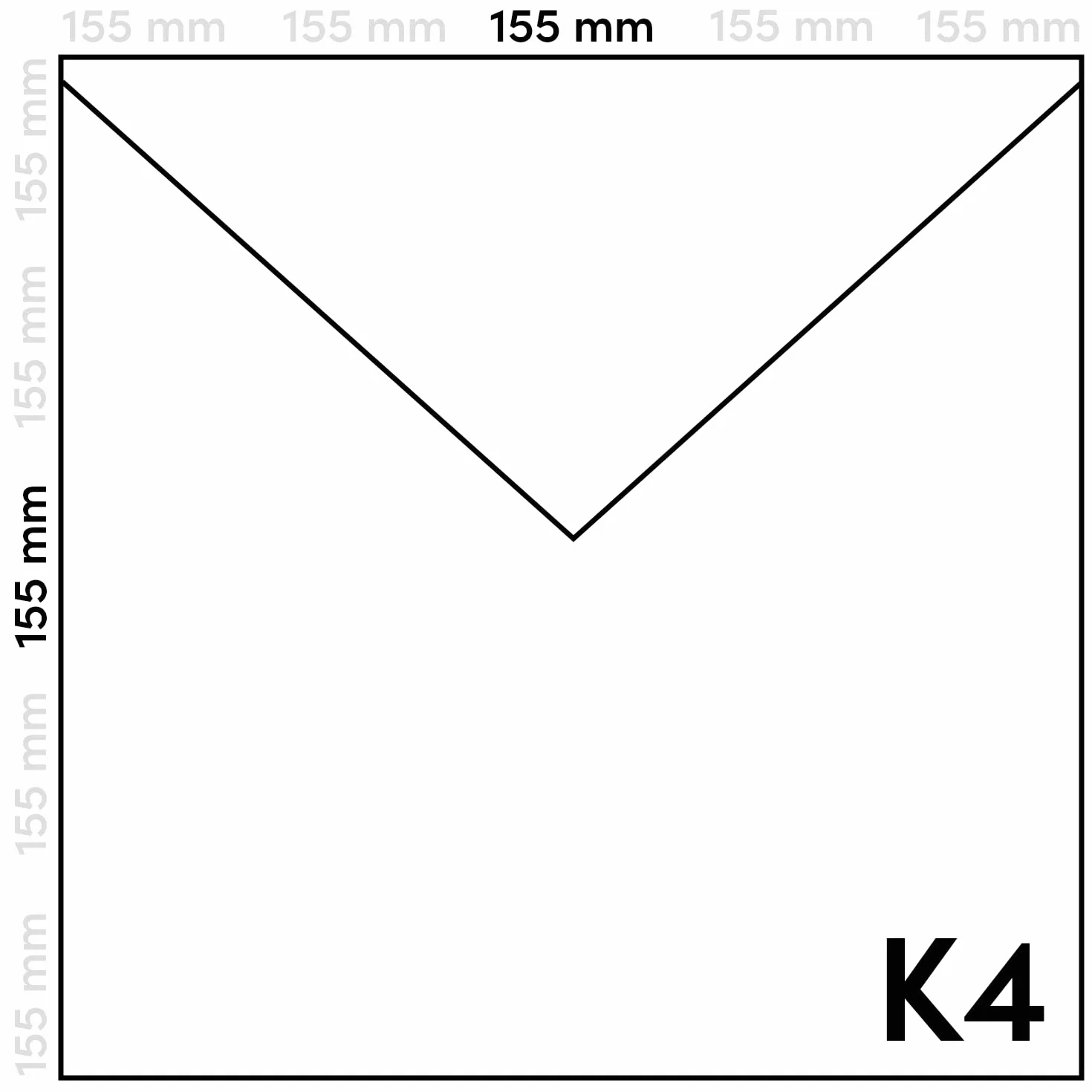 Sirio Color Netuno busta per lettera quadrata nero 15,5 x 15,5 cm 115g