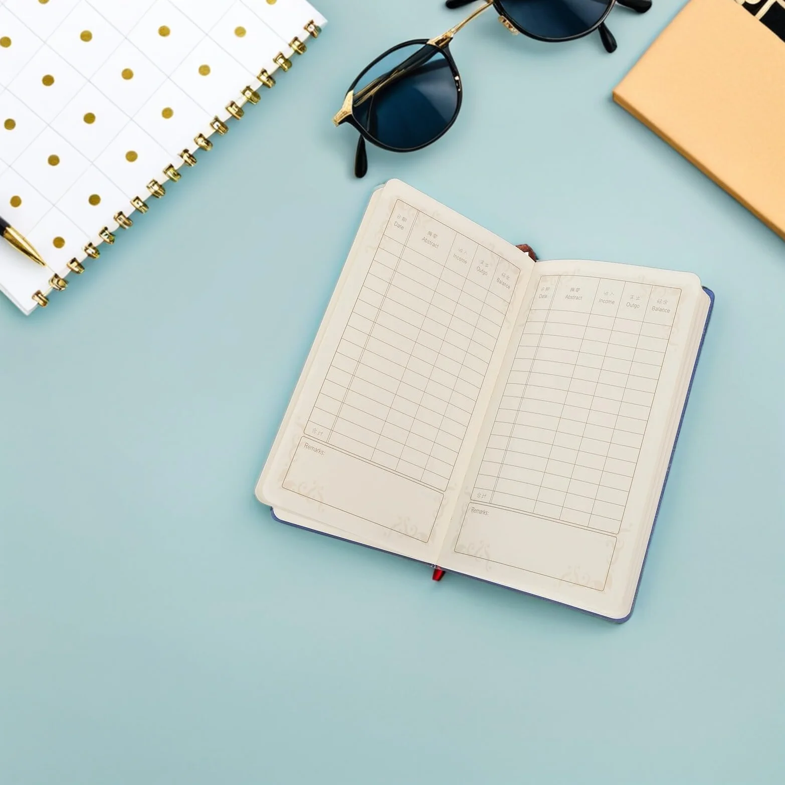 Gatuida Quaderno di Pianificazione del Budget Finanziario A6 Blu Set da 10 Pezzi Taccuino Organizzatore di Spese Portatile per Uso Personale e Professionale Gestione Completa e Analisi
