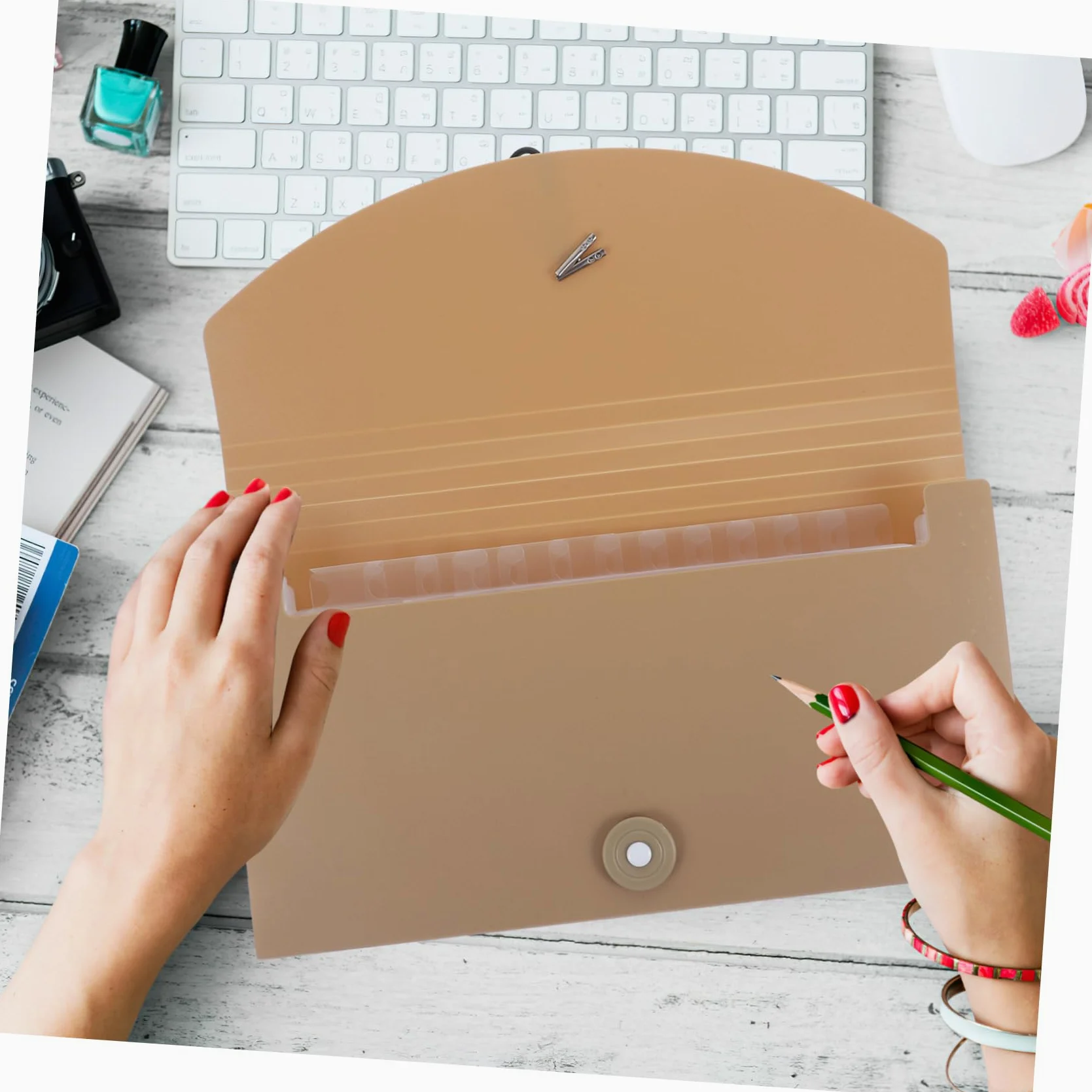 Operitacx Cartellina Espandibile Con Etichette Colorate Organizer Per Documenti Per Ufficio e Casa